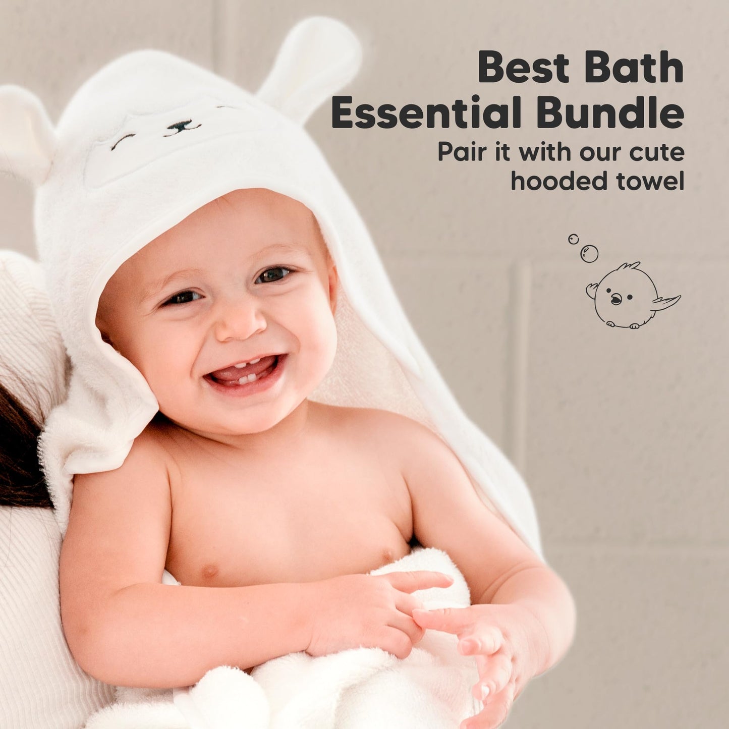 6-Pack Organic Baby Washcloths - Soft Viscose from Bamboo Washcloth, Baby Wash Cloths, Baby Wash Cloth for Newborn, Kids, Bath Baby Towels, Face Towel, Face Cloths (White) ๐ All In One Marketplace Canada