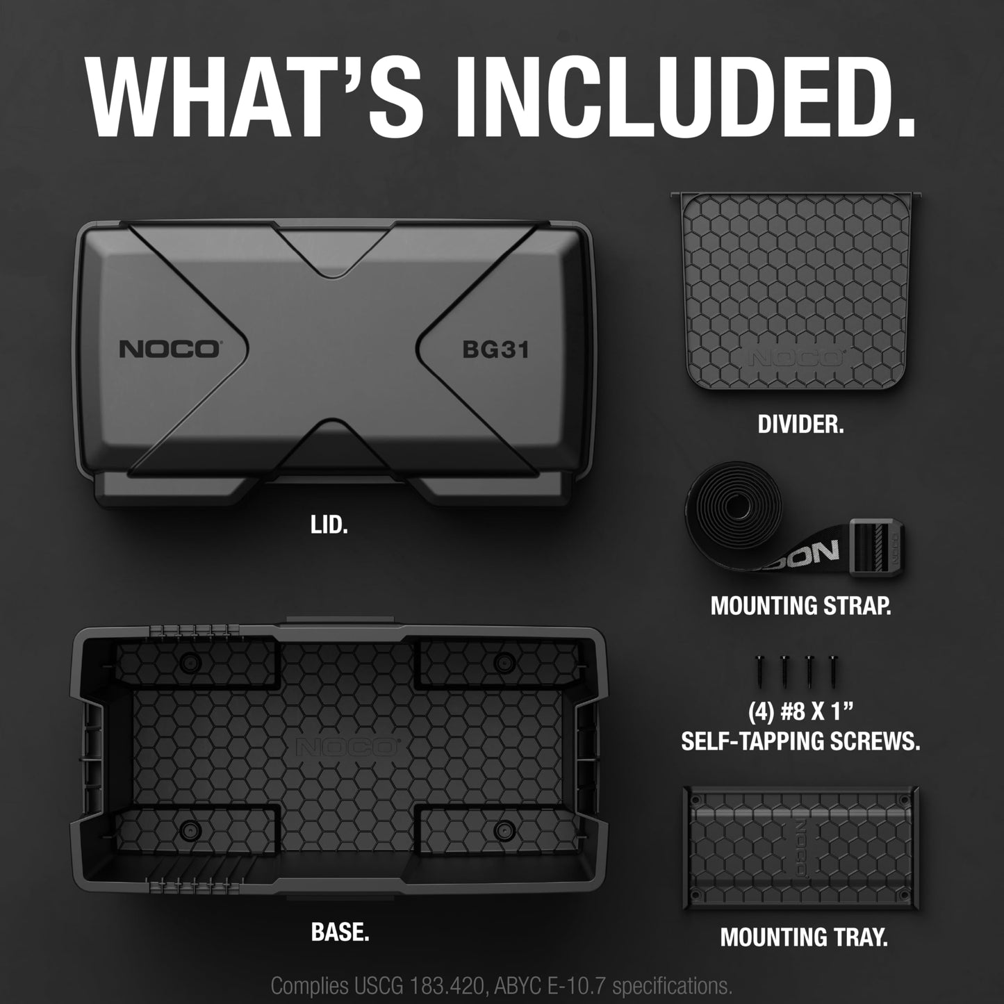 NOCO Snap-Top BG31 Battery Box, Group 24-31 12V Battery Box for Marine, Automotive, RV, Boat, Camper and Travel Trailer Batteries ๐ All In One Marketplace Canada