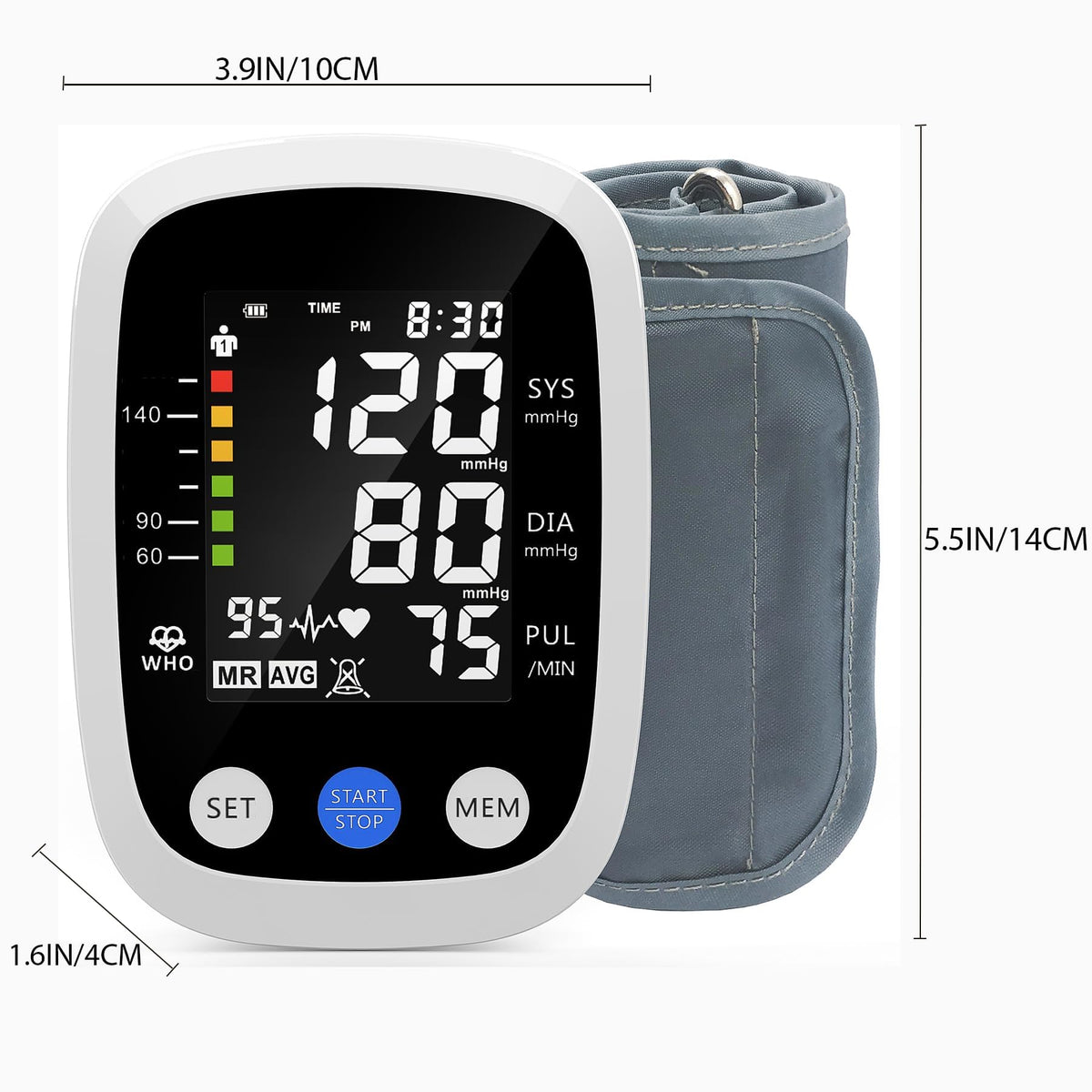 REDIVN Blood Pressure Monitor Automatic Upper Arm Machine & Accurate Adjustable Digital BP Cuff with Large LCD Backlit Display - 2x99 Memory for Home Use with Large Adjustable Cuff 🍁 All In One Marketplace Canada