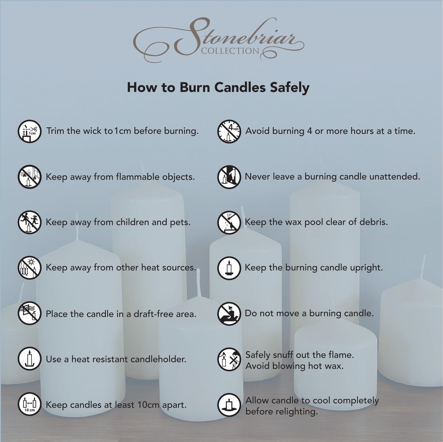 Stonebriar Unscented White Tall Pillar Candles, 65 Hour Burning Candle Pillars, Perfect for Decor, Weddings, Emergencies 3" X 6", 6 Count ๐ All In One Marketplace Canada