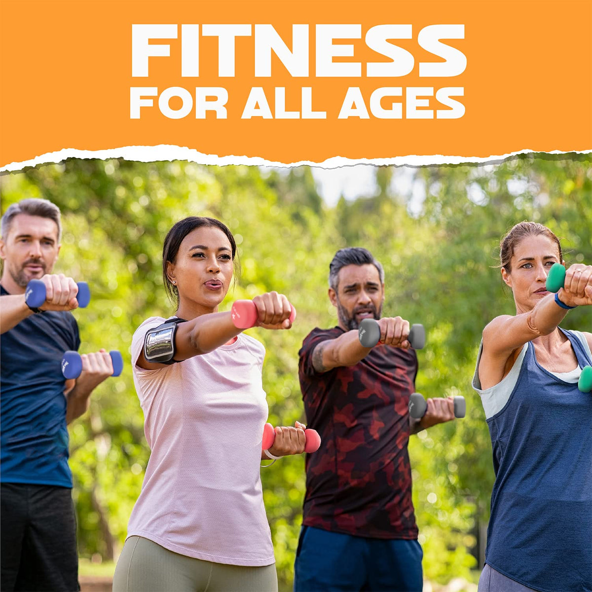 Yes4All Dumbbell Neoprene, poids et haltere, Weight Set, Hand Weights for Women, Dumbbells Pair, Free Weights (D. Orange - 15lbs) ๐ All In One Marketplace Canada