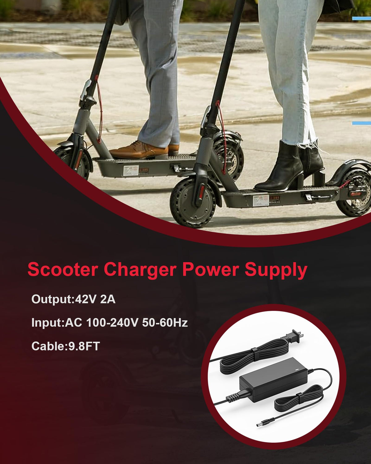 42V 2A Electric Scooter Charger for GOTRAX GXL V2,G2,G3,G4,Hiboy S2 Pro,Jetson Bolt/Bolt Pro/Adventure/Metro/Journey/LX10/ J5/J8 Bikes ๐ All In One Marketplace Canada