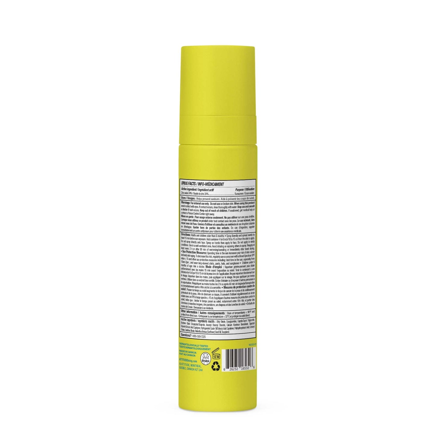 ATTITUDE Kids Mineral Sunscreen Lightweight Lotion SPF 50, Broad Spectrum Zinc Oxide, EWG Verified, Non-Nano, Water-Resistant 80 Minutes, Non-Greasy for Face & Body, Vegan, Unscented, 80 grams ๐ All In One Marketplace Canada