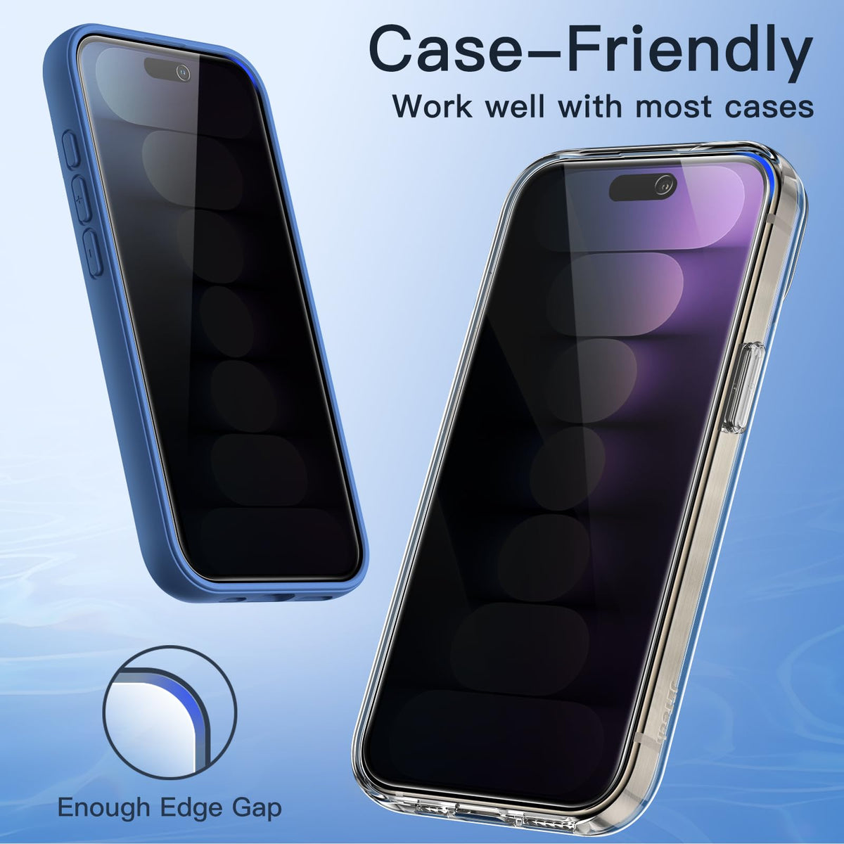 JETech Privacy Screen Protector for iPhone 15 Pro Max 6.7-Inch, Anti-Spy Tempered Glass Film with Easy Installation Tool, 2-Pack ๐ All In One Marketplace Canada