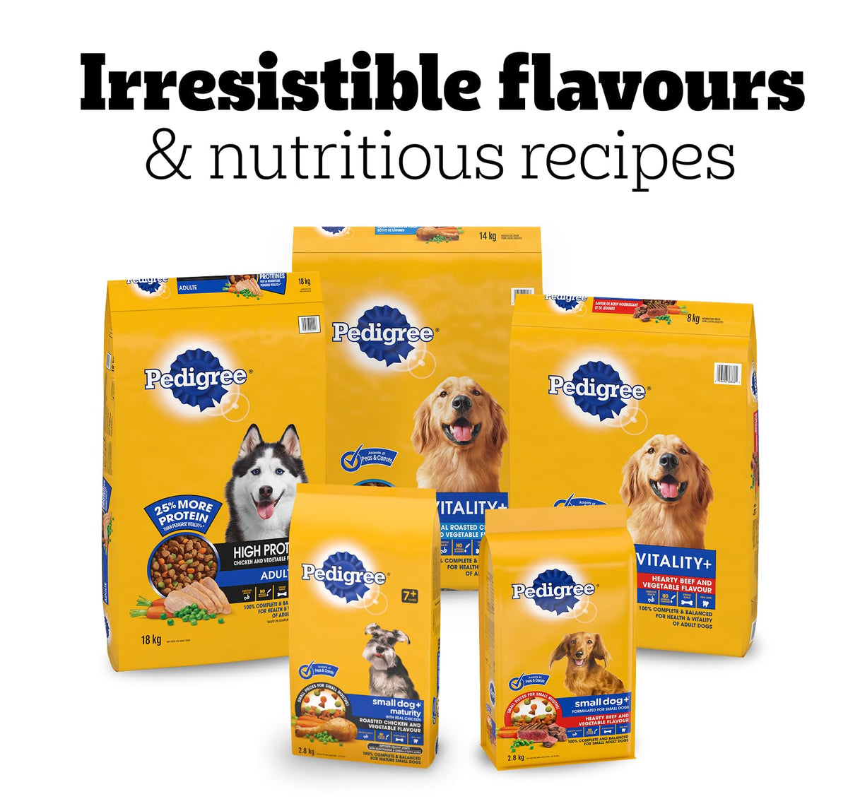 PEDIGREE Vitality+ Dry Food for Adult Dogs, Hearty Beef & Vegetable Flavour, 20kg Bag ๐ All In One Marketplace Canada