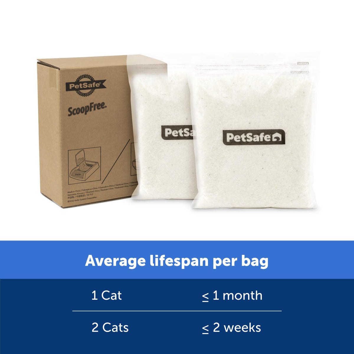 PetSafe ScoopFree Sensitive Non-Clumping Crystal Cat Litter, Fragrance-Free - Superior Odor Control โ Low Tracking for Less Mess โ Lasts Up to 1 Month, 8.6 Lbs Total (2 Pack of 4.3 Lb Bags) ๐ All In One Marketplace Canada