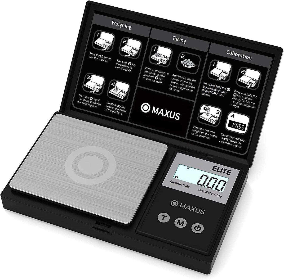 MAXUS Precision Pocket Scale 500g x 0.01g, Digital Gram Scale with Tray, Small Food Scale, Jewelry Scale, Ounces Grains Scale with Backlit LCD ๐ All In One Marketplace Canada