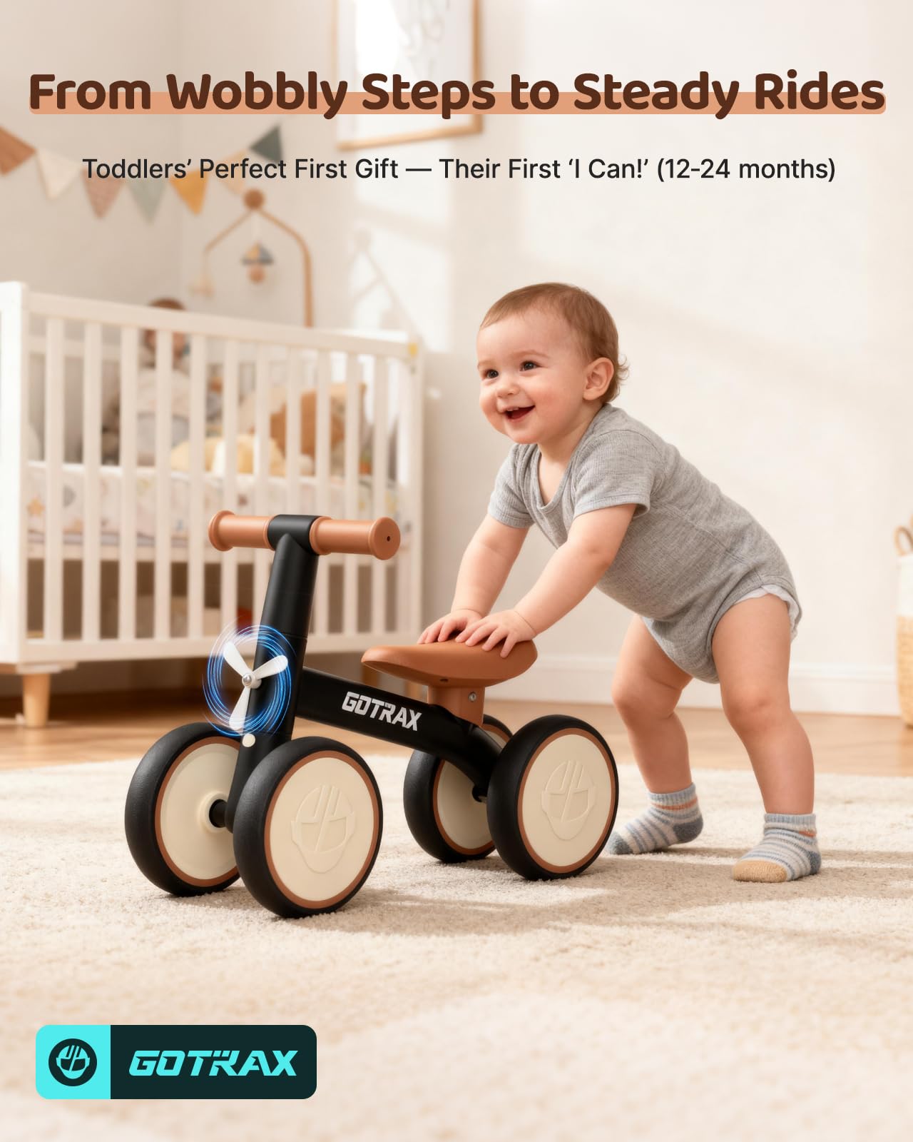 Gotrax Baby Balance Bike, 7" Silent Wheels, First Gift for Toddlers 1-2 🍁 All In One Marketplace Canada