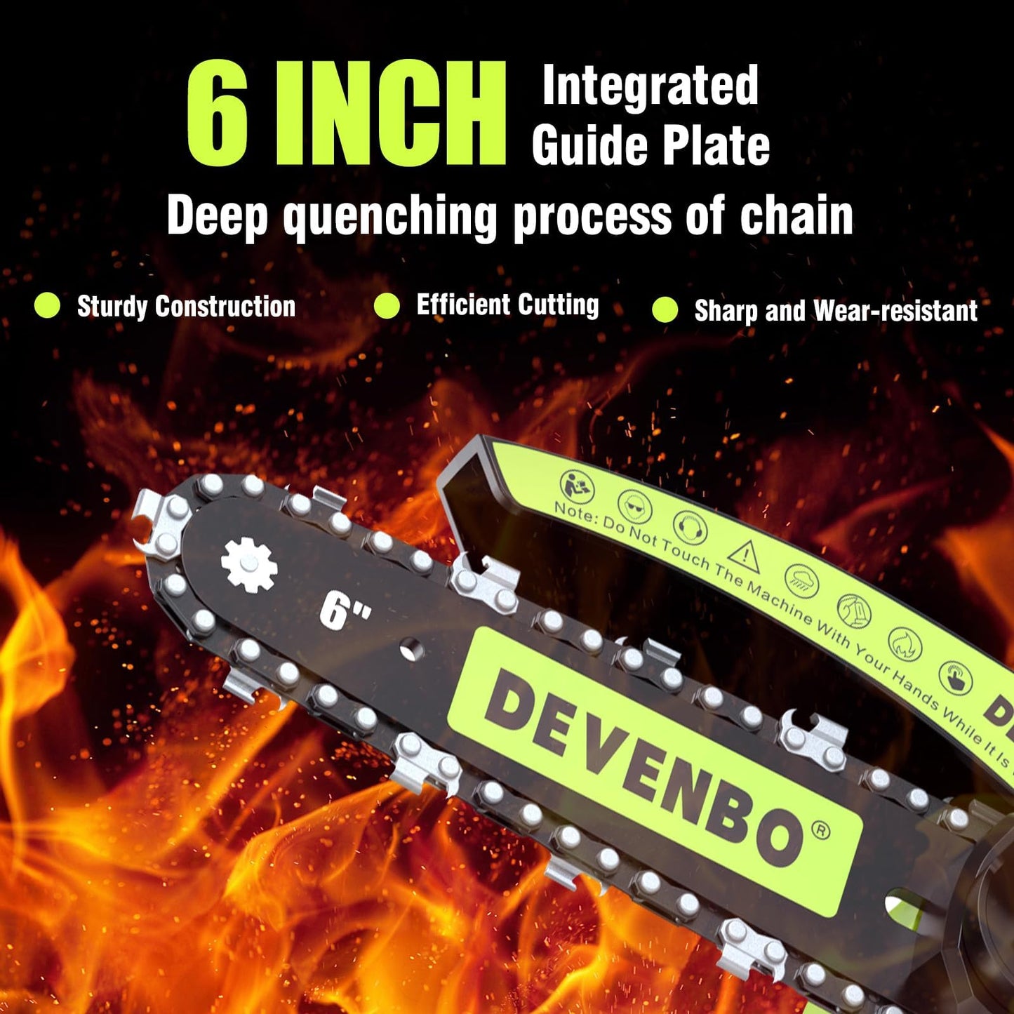 DEVENBO Cordless Mini Chainsaw, 6 Inch 880W Handheld Electric Saw with 2000mAh Battery, Portable Chainsaw for Gardening, Branch Cutting, Camping, Great Gift for Men & Dad ๐ All In One Marketplace Canada