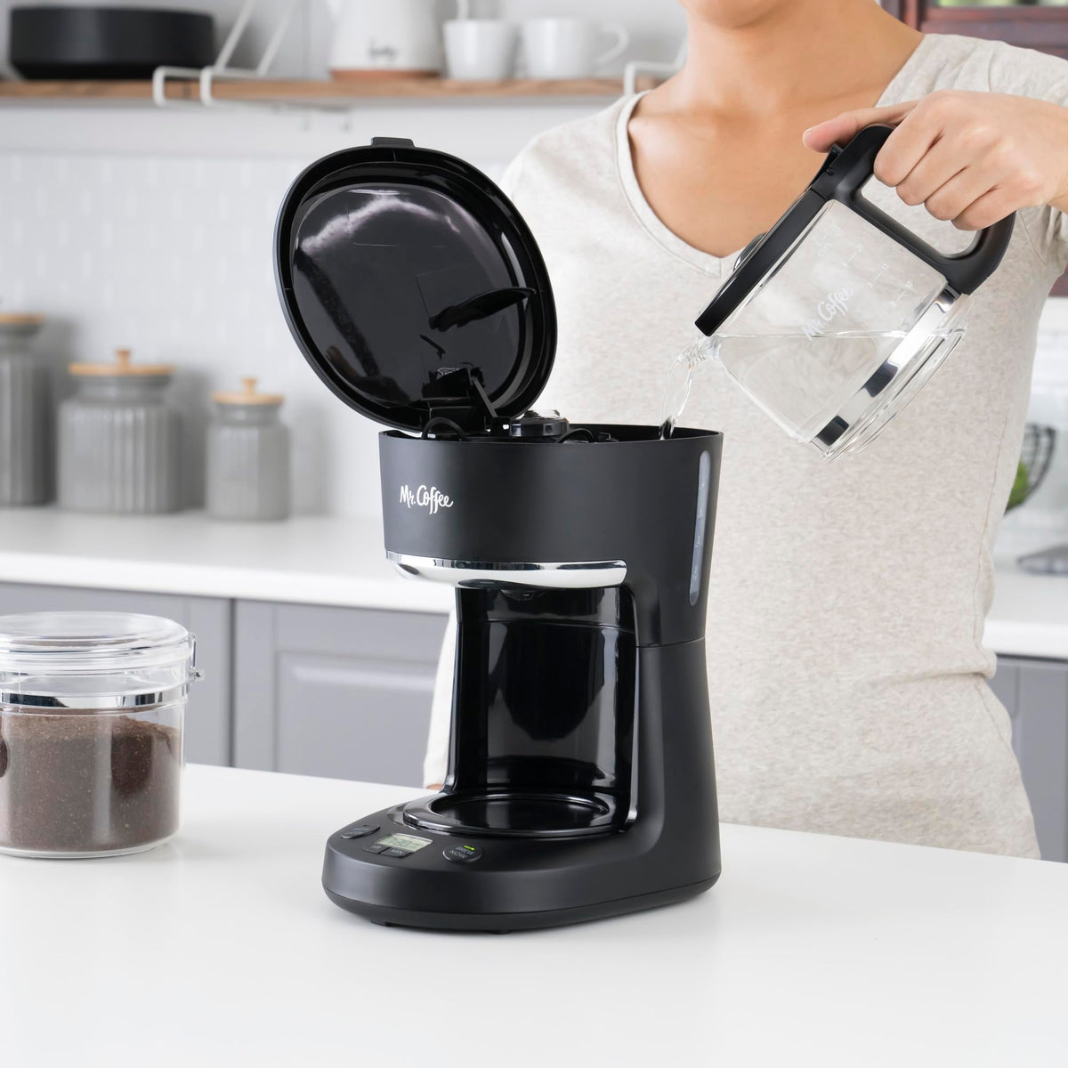 Mr. Coffee 5-Cup Programmable Coffee Maker, 25 oz. Mini Brew, Space-Saving Coffee Machine, Black 🍁 All In One Marketplace Canada