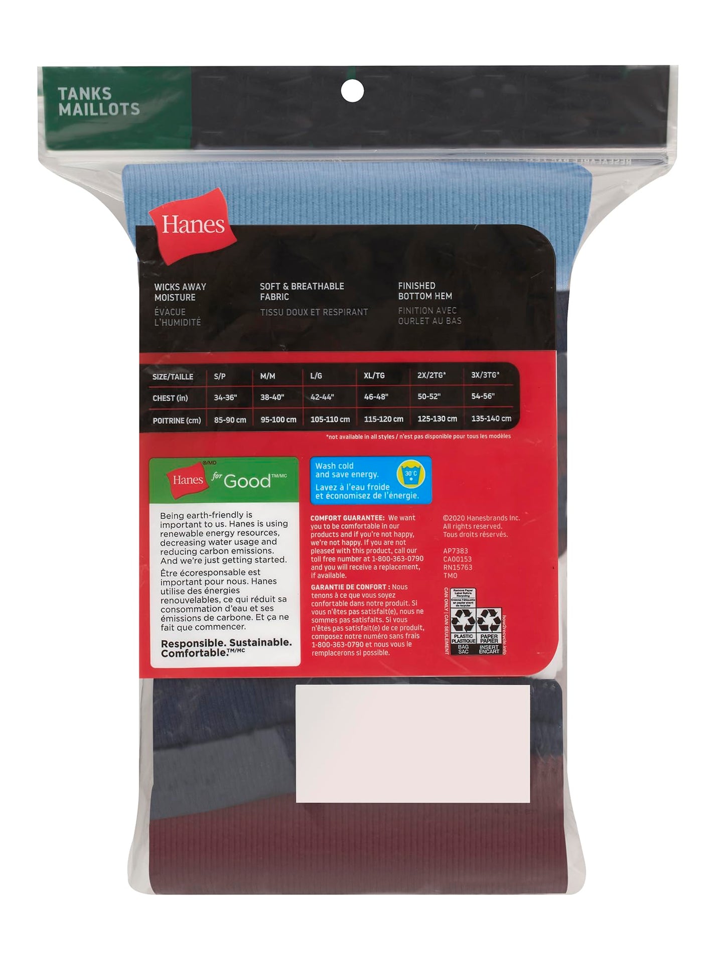 Hanes Men’s Ribbed Tank, Cotton Undershirt Tank, 6-Pack, Assorted, Size X-Large 🍁 All In One Marketplace Canada