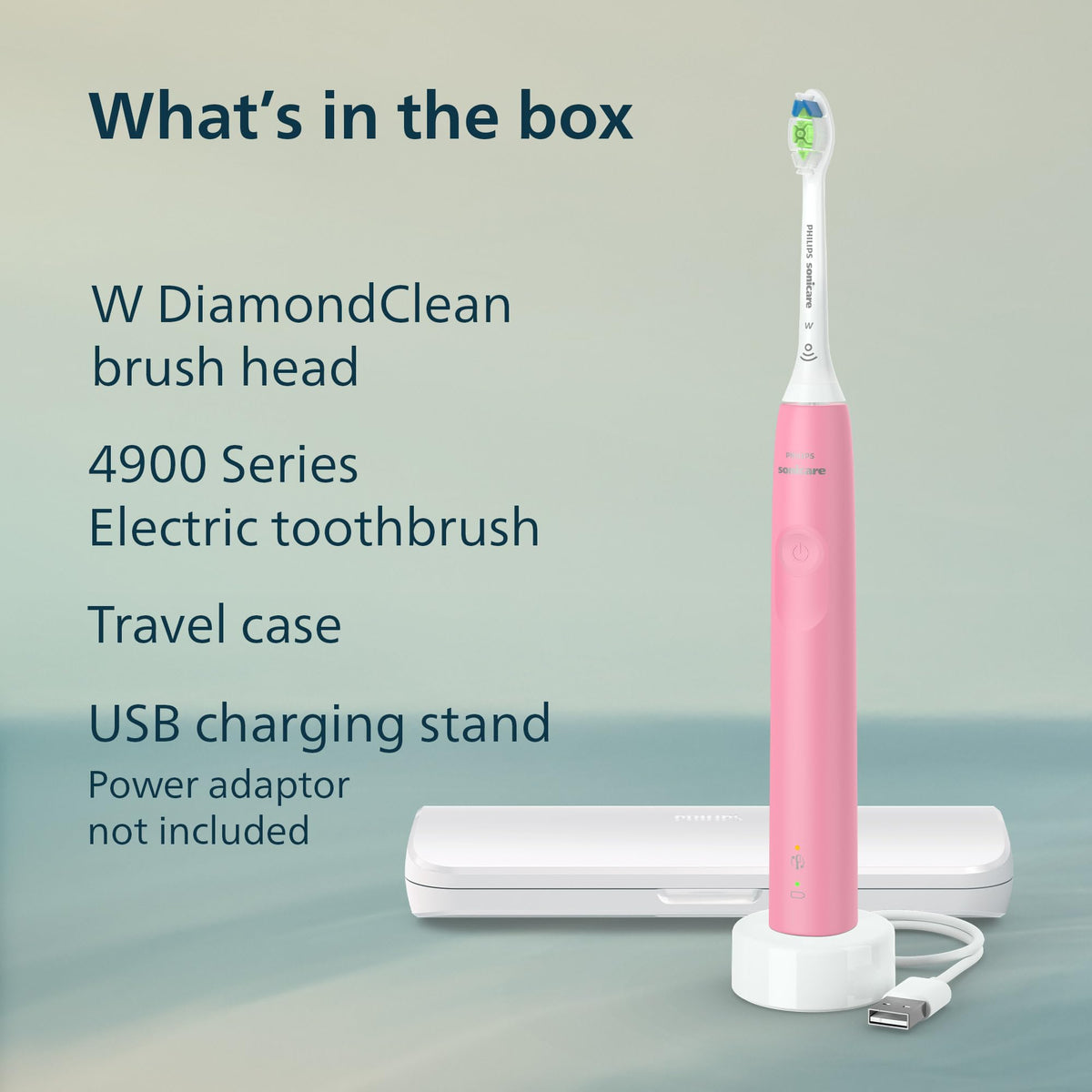 Philips Sonicare 4900 Rechargeable Electric Toothbrush, 1 Brush Head, Pink 🍁 All In One Marketplace Canada