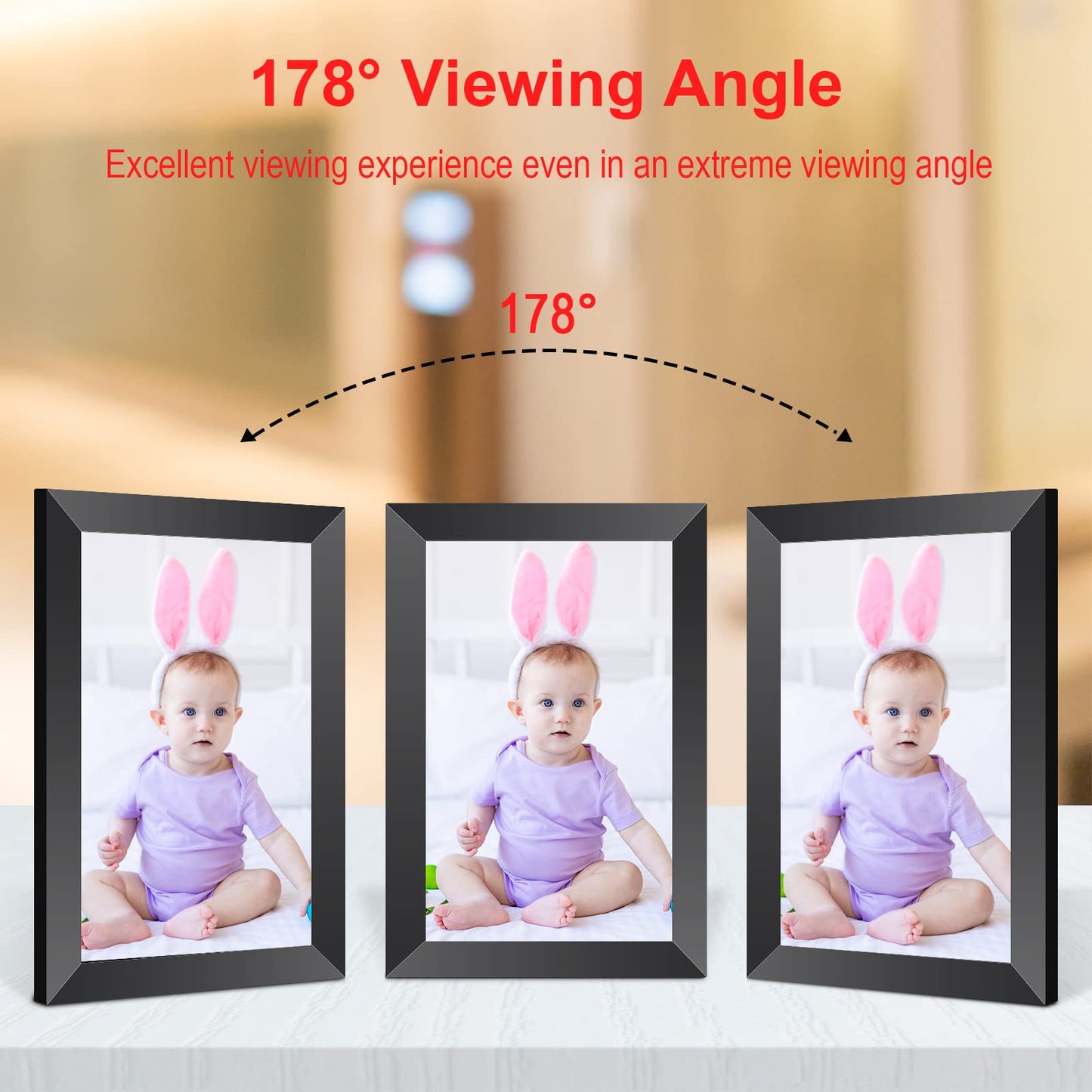 FRAMEO Digital Photo Frame 10.1 Inch, IPS Touch Screen Smart WiFi Digital Picture Frame with 32GB Storage, Wall Mountable, Auto-Rotate, Share Photos and Videos via App from Anywhere 🍁 All In One Marketplace Canada