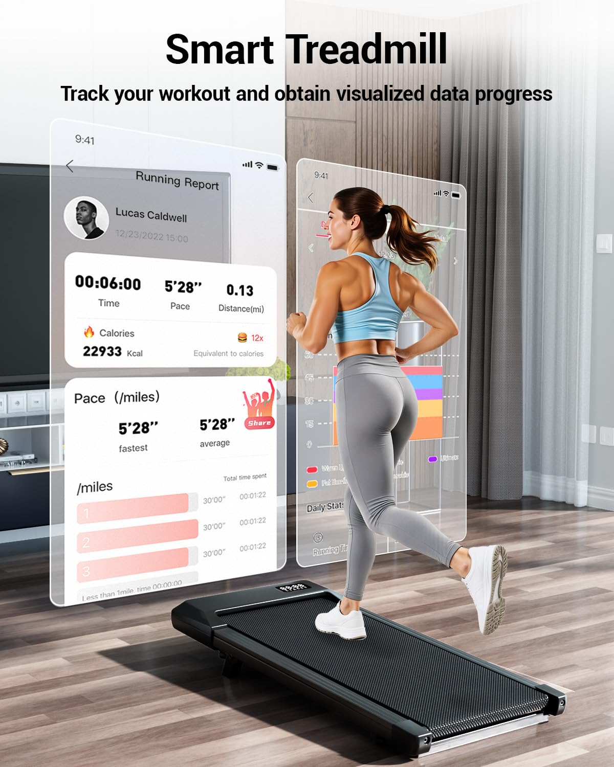 Superun Walking Pad,6% Manual Incline Walking Pad Treadmill,Under Desk Treadmill for Home Office, with App & Remote,2.5HP Quiet,LED Display,300 lbs Capacity ๐ All In One Marketplace Canada