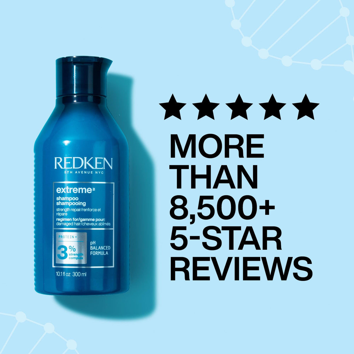 Redken Extreme Shampoo For Dry Damaged Hair, Infused With Proteins to Strengthen And Repair, Prevent Breakage, 300ml ๐ All In One Marketplace Canada