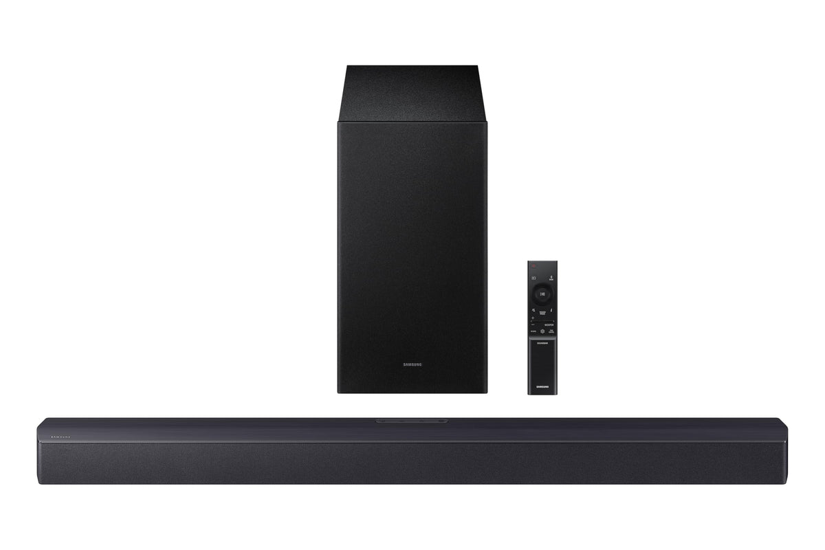 Samsung Sound Bar HW-B53CF/ZC, 2.1 Channel, Subwoofer, 300 watts, Surround Sound, Dolby Digital, DTS Virtual:X, Adaptive Sound, Bluetooth, HDMI ARC, Game Mode, Soundbar ๐ All In One Marketplace Canada