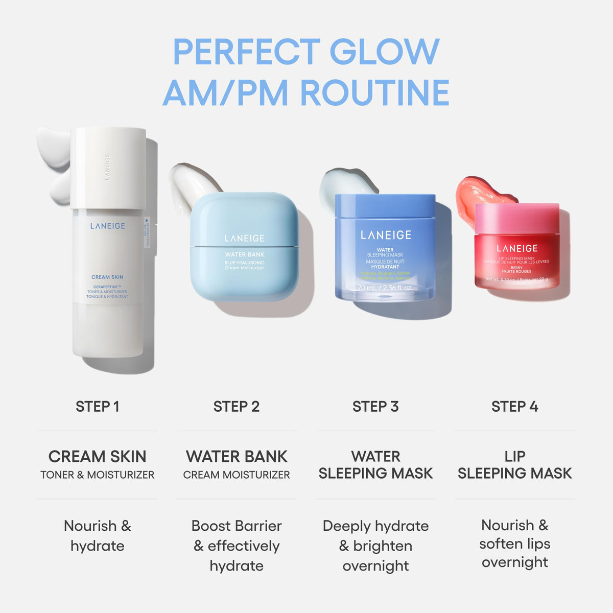 LANEIGE Water Bank Blue Hyaluronic Cream Moisturizer Refill: Hydrating Korean Face Cream with Squalane & Ceramide for Skin Barrier Support, Dermatologist-Tested 🍁 All In One Marketplace Canada