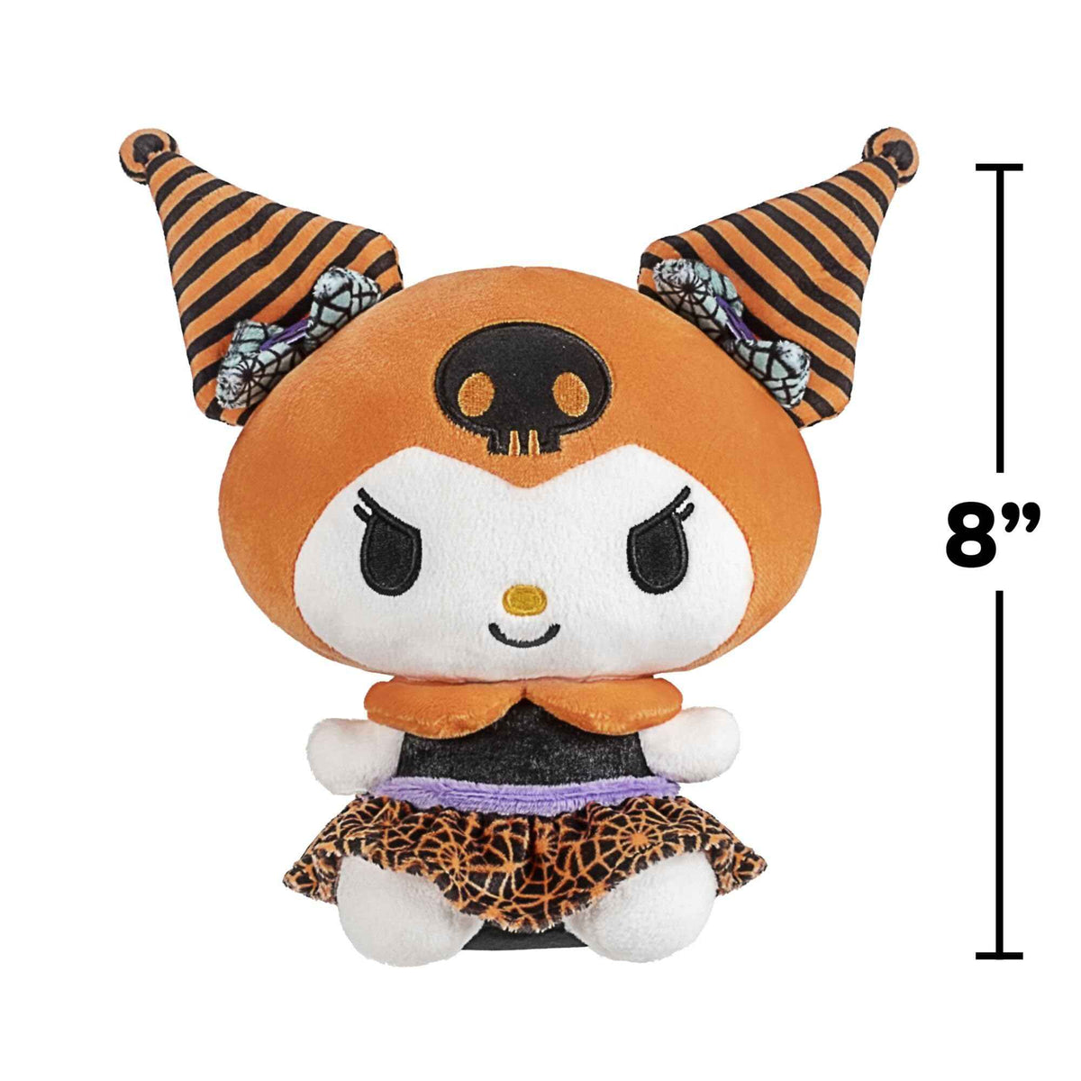 Hello Kitty® and Friends, 8-Inch Kuromi™ Halloween Plush with a Pumpkin Hood - Officially Licensed Sanrio® Product from Jazwares - Ages 6+