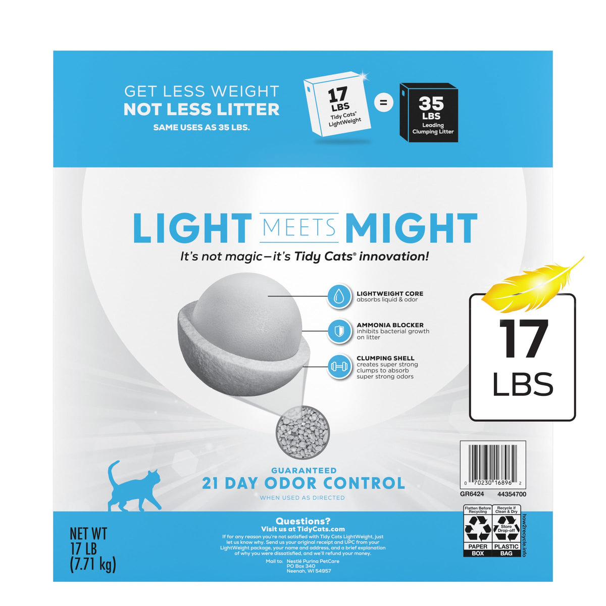 Purina Tidy Cats Lightweight with Glade Clear Springs Multi-Cat, Clumping, Low Dust, Scented Cat Litter - 17 lb. Box ๐ All In One Marketplace Canada