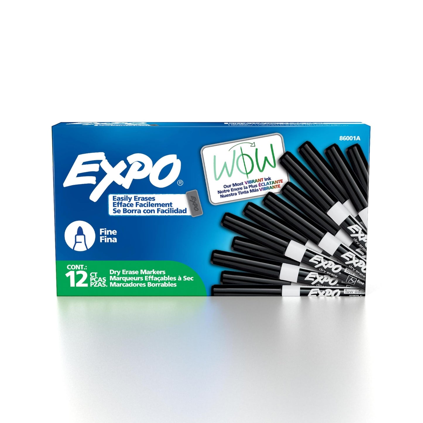 EXPO Dry Erase Markers, Low Odour Ink, Black, Fine Tip, 12 Count ๐ All In One Marketplace Canada