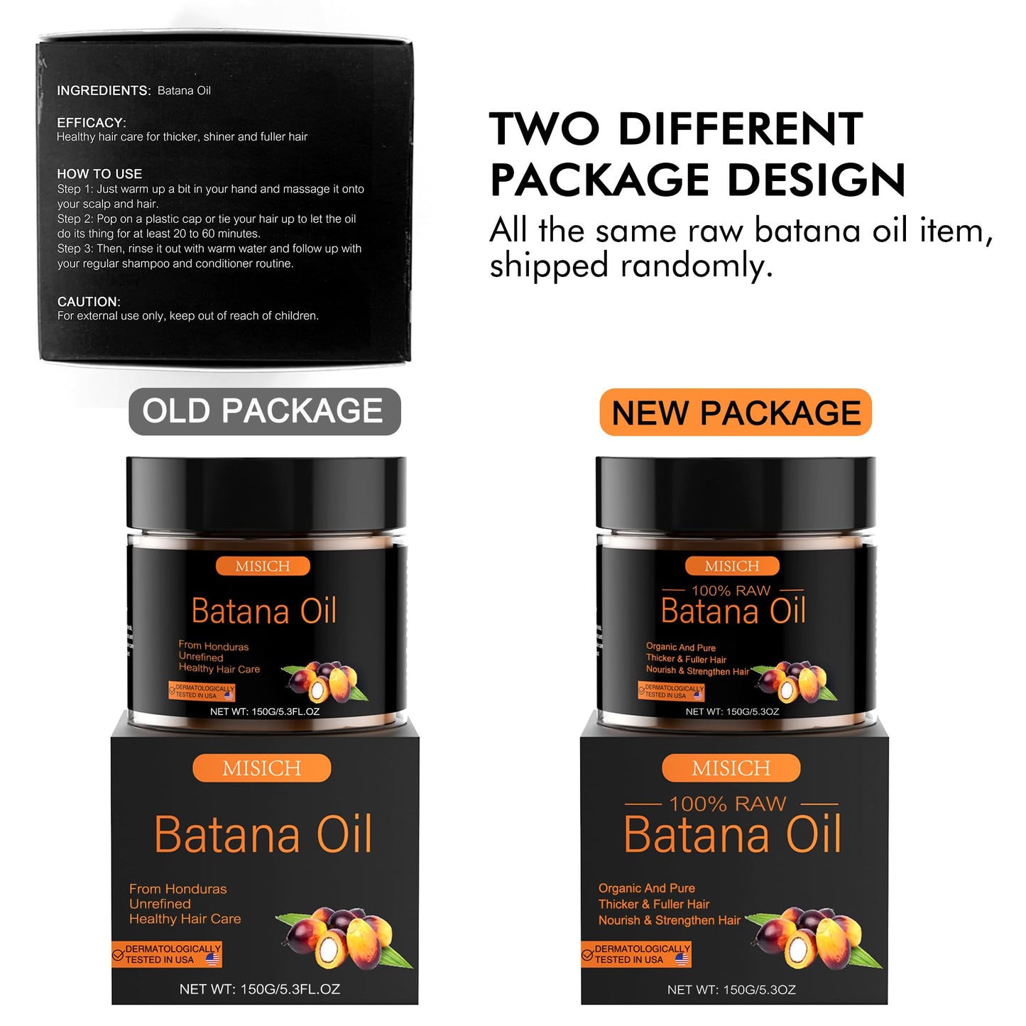 MISICH Raw Batana Oil for Hair, 100% Pure Batana Oil Paste, Unrefined Botana Hair Oil for Men & Women 5.3 oz ๐ All In One Marketplace Canada