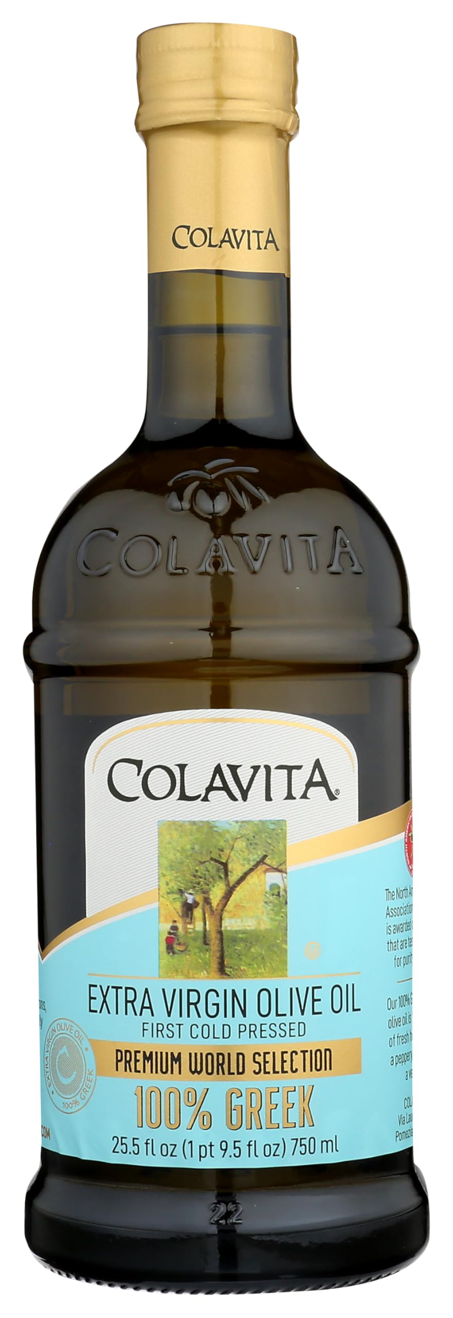 Colavita 100% Greek Extra Virgin Olive Oil, 750 ml, Glass Bottle,Package may vary ๐ All In One Marketplace Canada