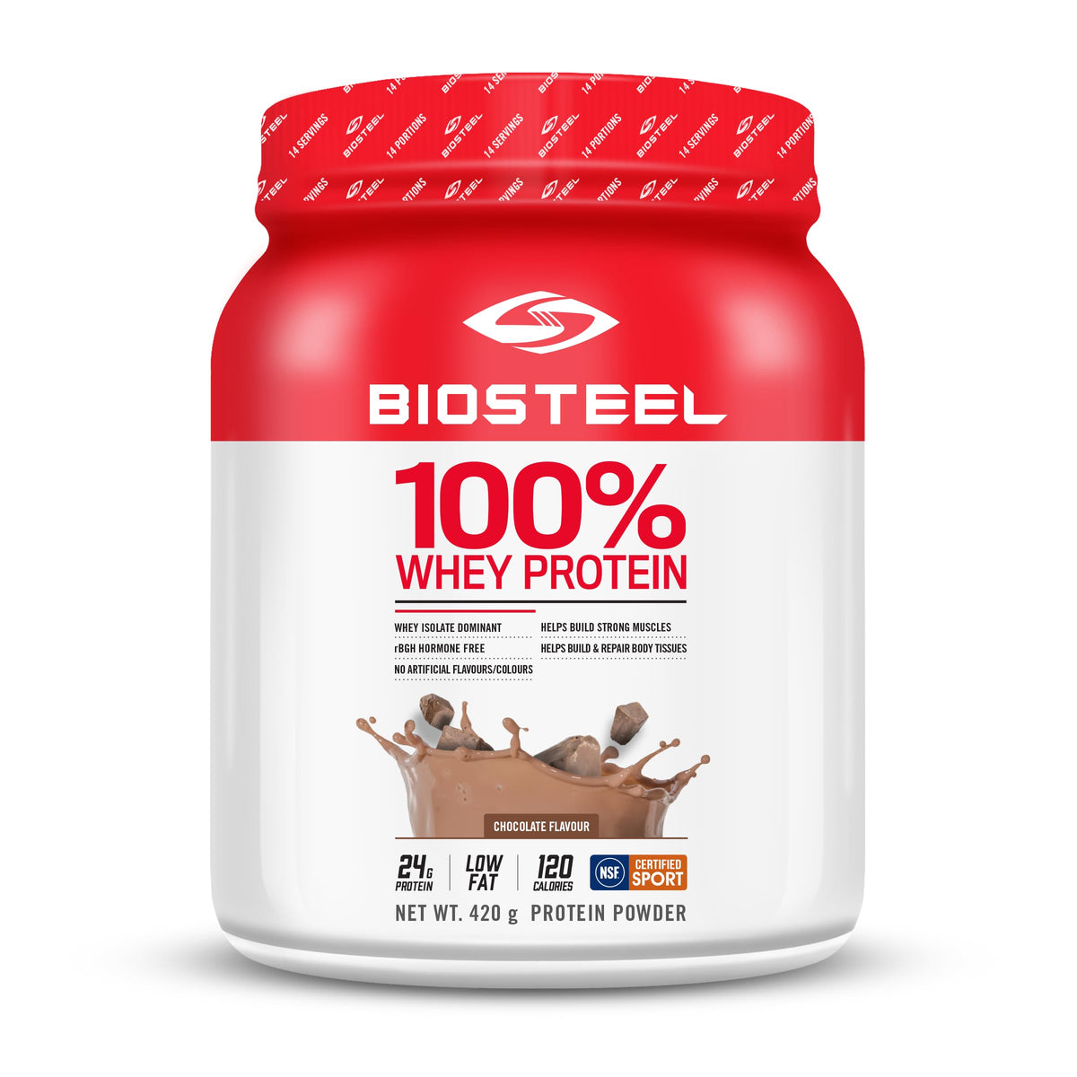 BioSteel 100% Whey Protein Powder, rBGH Hormone Free and Non-GMO Post Workout Formula, Chocolate, 14 Servings đ All In One Marketplace Canada