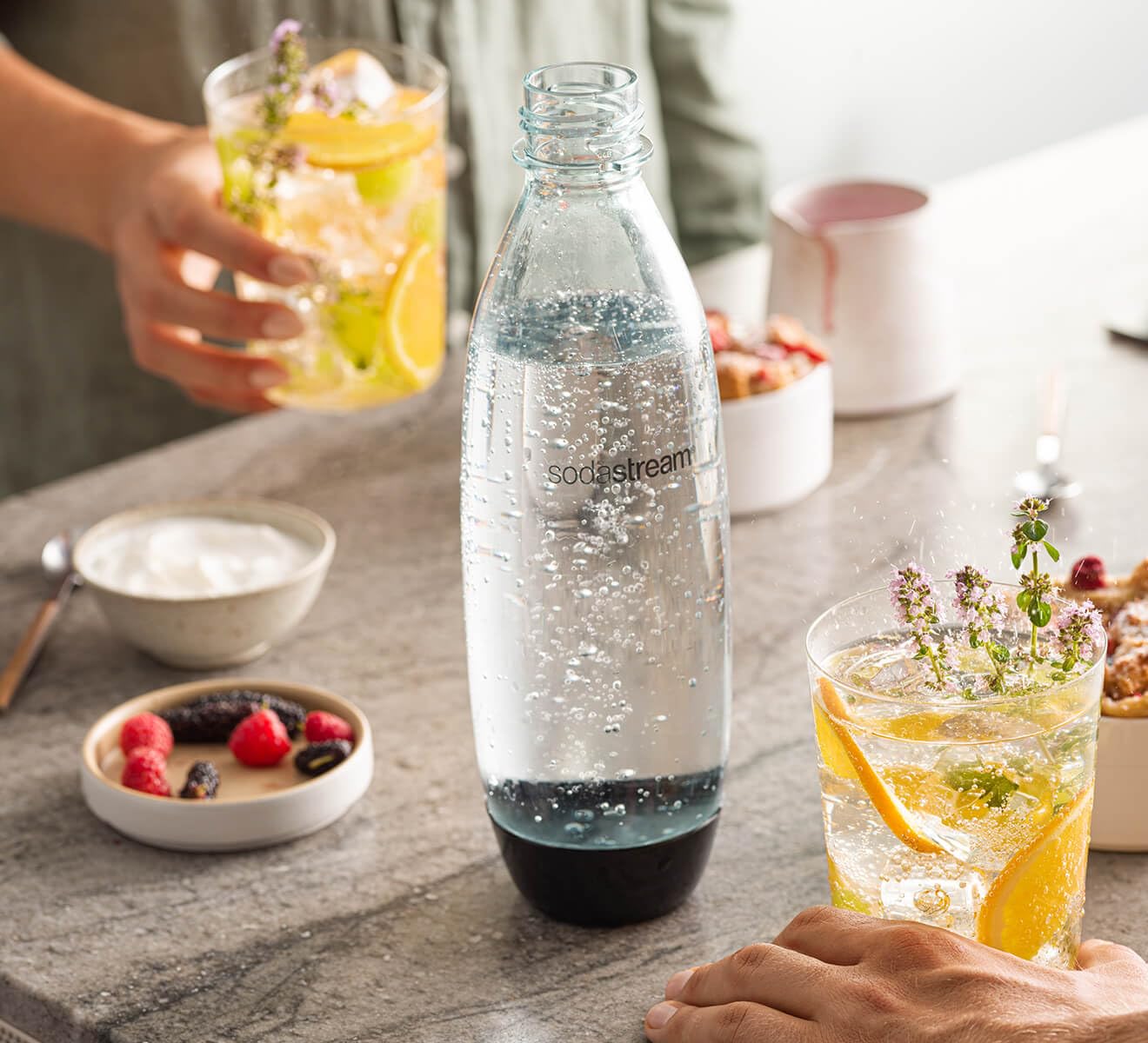 Sodastream 1L Fuse Black Bottles Twin Pack - Dishwasher Safe ๐ All In One Marketplace Canada