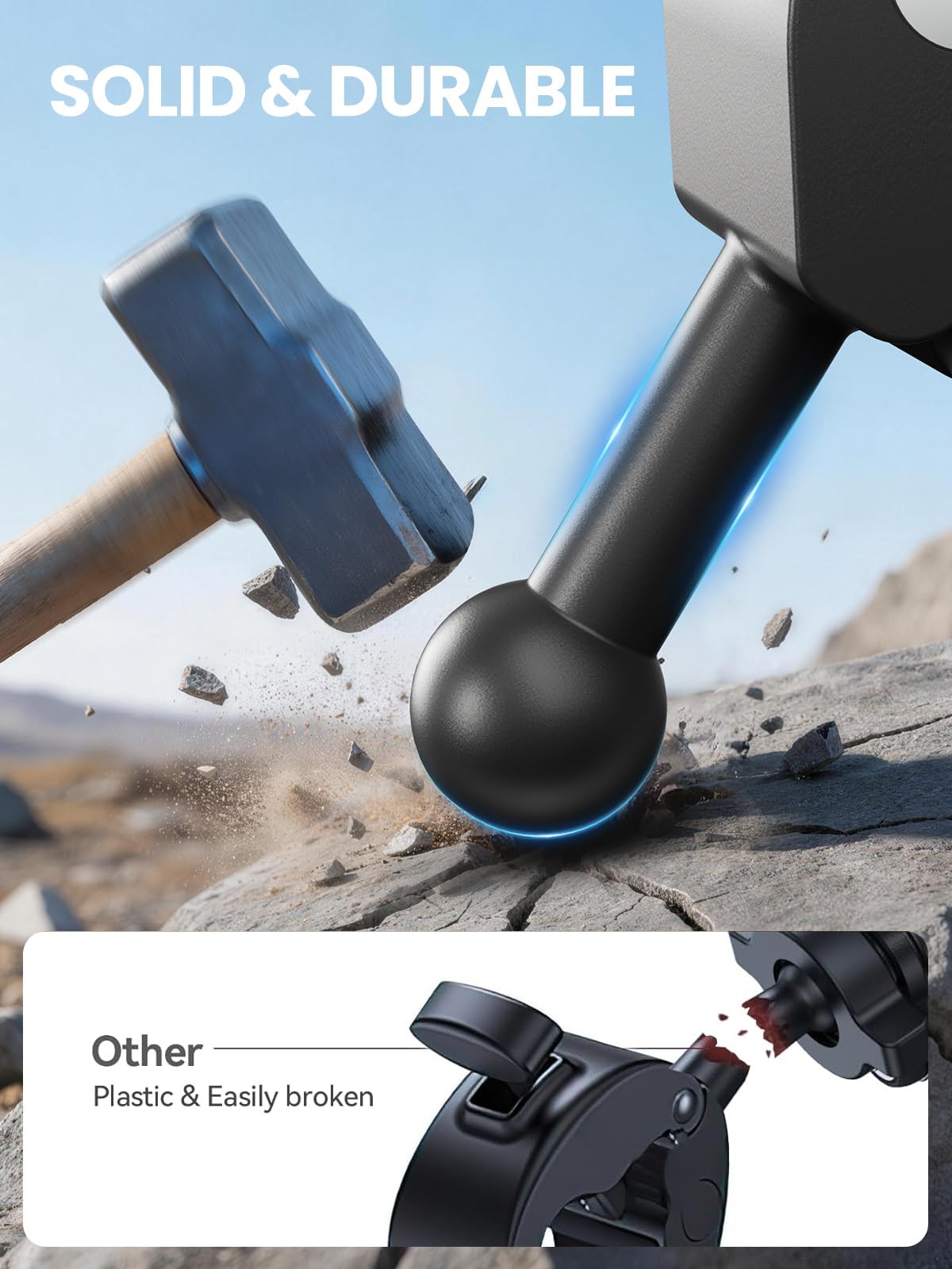 Tounee Bike Phone Mount Holder with Dual Vibration Dampener - Quick Release Handlebar Clip for Bicycle/Cycling, Upgraded Anti-Shock Design Fits iPhone 16/15/14 Pro Max & 4.7-6.7" Phones (Black) 🍁 All In One Marketplace Canada