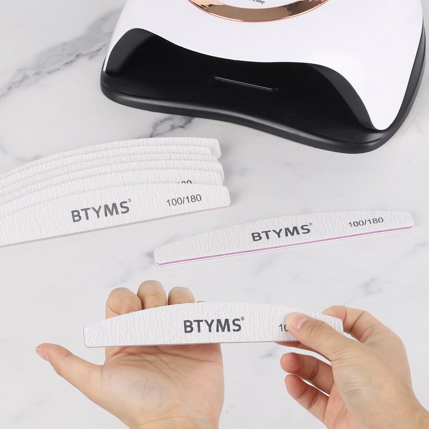 BTYMS 25 Pcs Nail Files 100/180 Grit Double Sided Emery Boards Coarse and Medium Nail File for Acrylic Nails and Natural Nails ๐ All In One Marketplace Canada