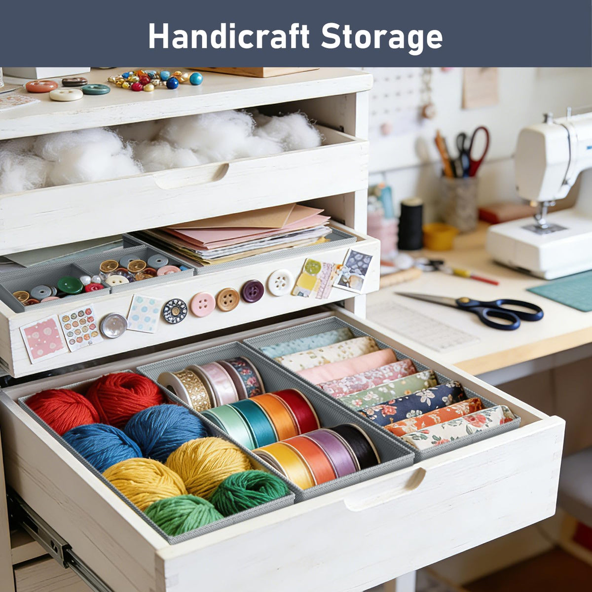 DIMJ Drawer Organizers Clothes Dresser Organizers - 12 Pack Fabric Closet Dividers Storage Organization, Foldable Nursery Bedroom Bins for Baby Clothing, Underwear, Socks, Bra, Ties (Grey) 🍁 All In One Marketplace Canada