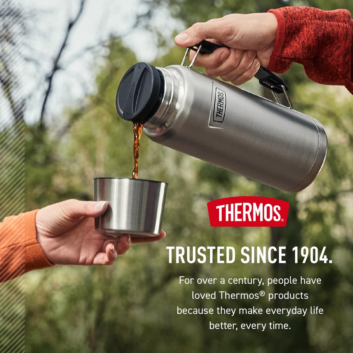 THERMOS, ICON Series, Stainless Steel Beverage Bottle, Granite, 1.2 L ๐ All In One Marketplace Canada