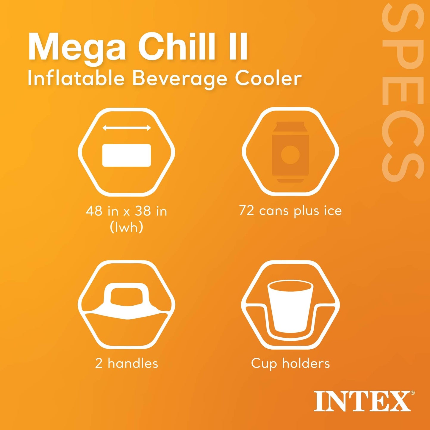 Intex 58821EP Inflatable Mega Chill II 72 Can Beverage Cooler Float with Lid ๐ All In One Marketplace Canada