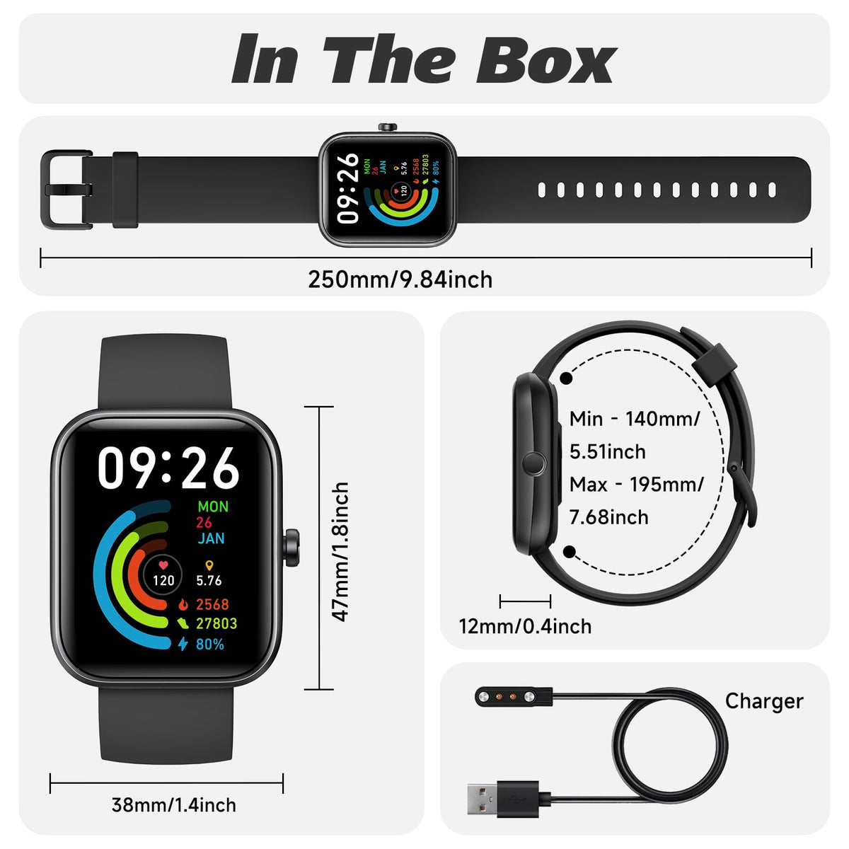 Smart Watch for Men Women with Bluetooth Call, Alexa Built-in, Heart Rate & Sleep Monitor, 1.83" DIY Dial Fitness Watch with 100+ Sport Modes, IP68 Waterproof, Compatible with Android iOS đ All In One Marketplace Canada