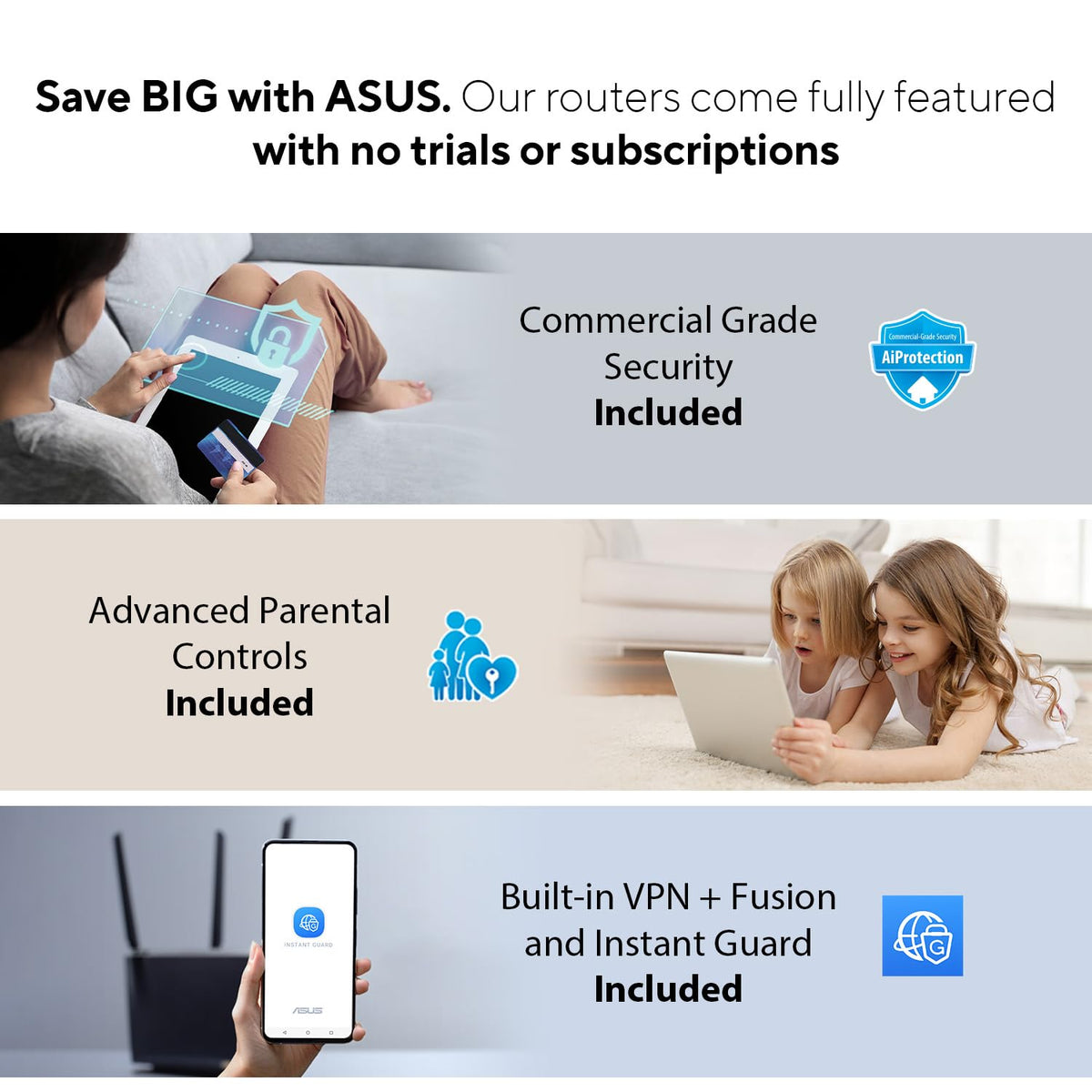 ASUS RT-BE86U WiFi 7 Gaming Router, 10G WAN, 6.8 Gbps, Mesh VPN Compatible ๐ All In One Marketplace Canada
