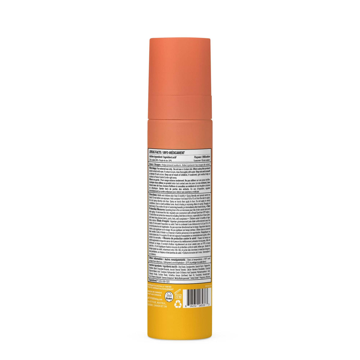 ATTITUDE Mineral Sunscreen Lightweight Lotion SPF 50, Broad Spectrum Zinc Oxide, EWG Verified, Non-Nano, Water-Resistant 80 Minutes, Non-Greasy for Face & Body, Vegan, Tropical Coco Scent, 80 grams ๐ All In One Marketplace Canada
