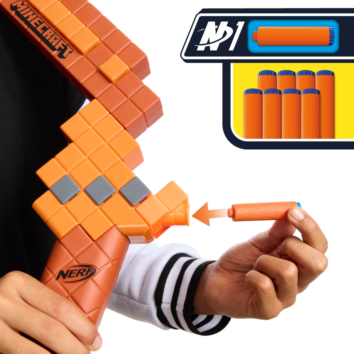 Nerf Minecraft Bow Dart Blaster, Pull-Back String Priming, 8 Nerf N1 Darts Compatible Only with Nerf N1 Dart Blasters, Ages 8+ ๐ All In One Marketplace Canada