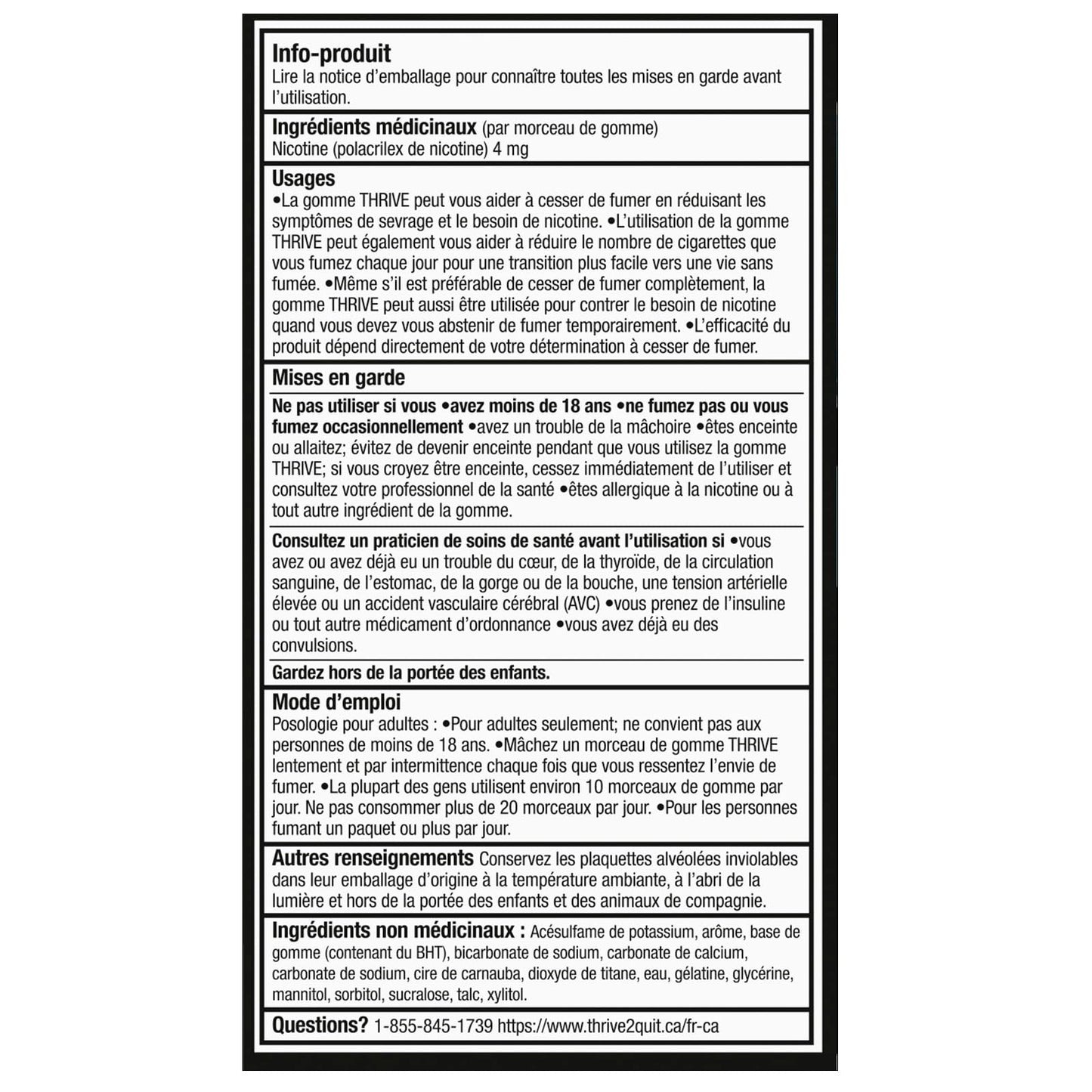 Thrive Nicotine Replacement Gum, Extra Strength, Fruit, 108 Count ๐ All In One Marketplace Canada