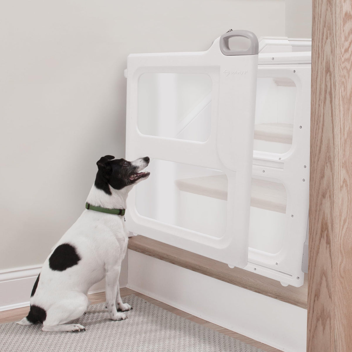 Safety 1st Perfect Fit Gate, Pressure or Hardware installed - Fits Spaces Between 28" and 42" Wide, 28" Tall. Pivoting Bumper For Uneven Openings, Solid Panel Design, Perfect for babies and Pets, White π All In One Marketplace Canada