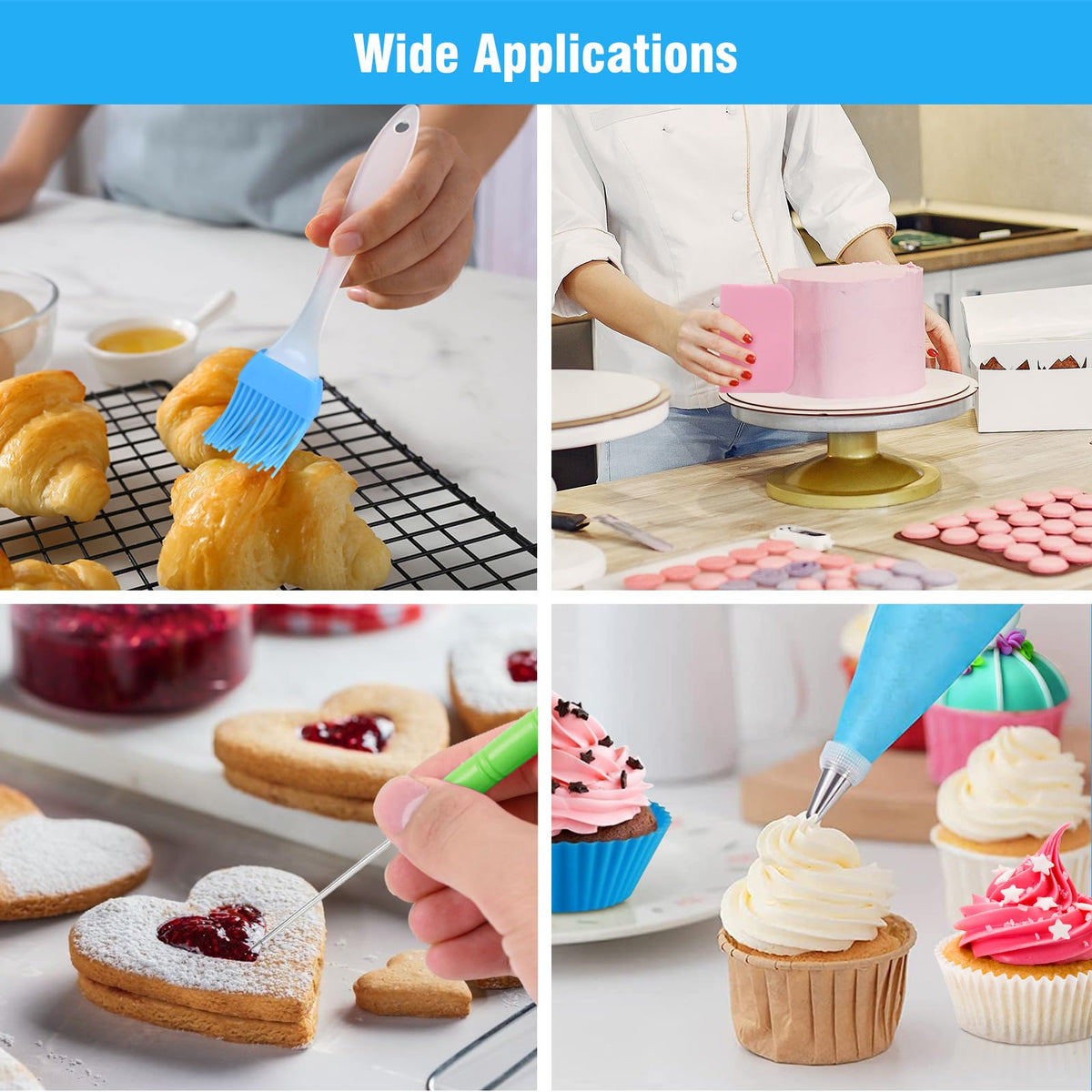 firstake Piping Bags and Tips Set - 100pcs 12 Inch Icing Bags with 14 Tips š All In One Marketplace Canada