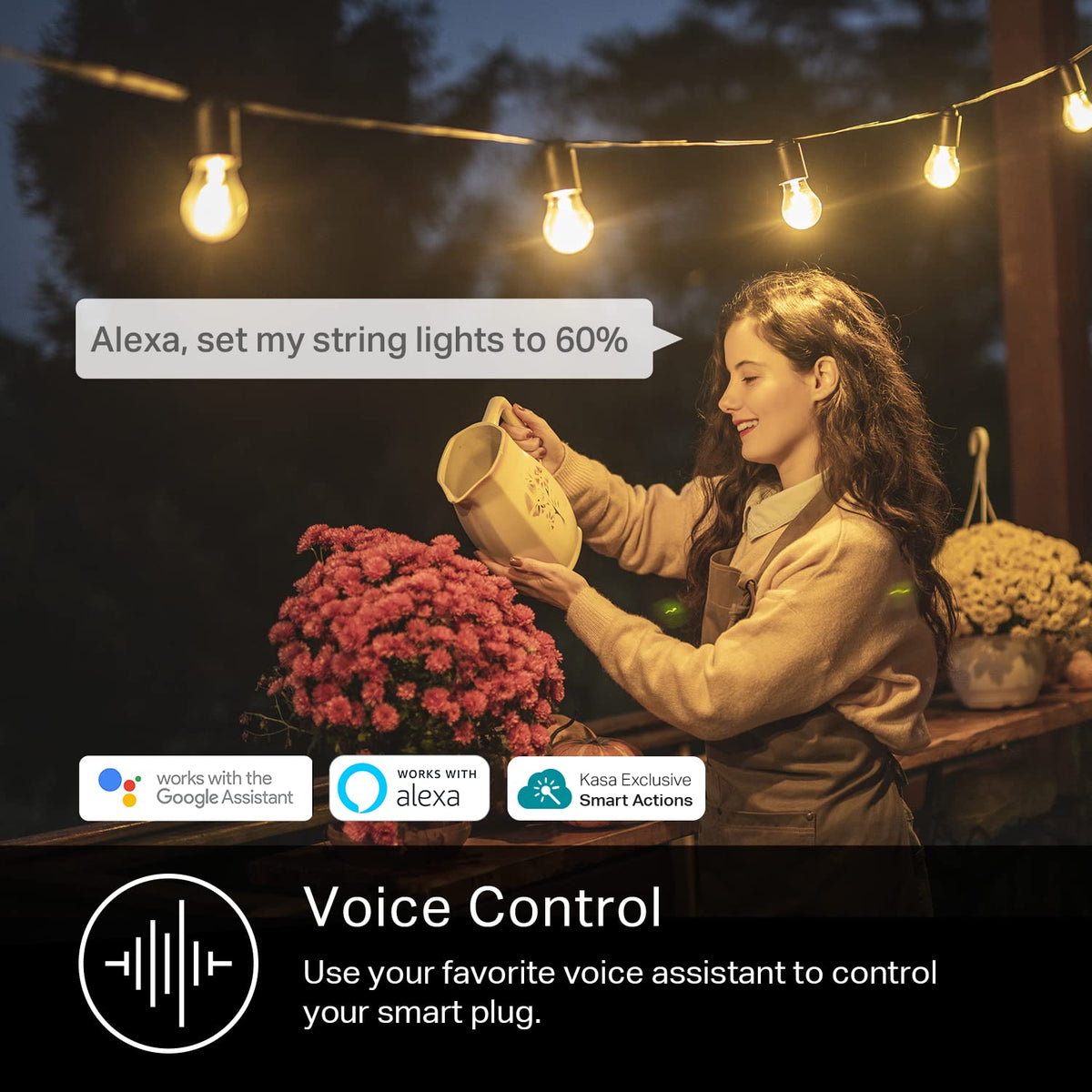 Kasa Smart Outdoor Dimmer Plug by TP-Link (KP405) - IP64 Waterproof Plug for Outdoor String Lights, Works with Alexa, Long Wi-Fi Range, 2.4GHz WiFi Required, No Hub Required, ETL Certified Black ๐ All In One Marketplace Canada