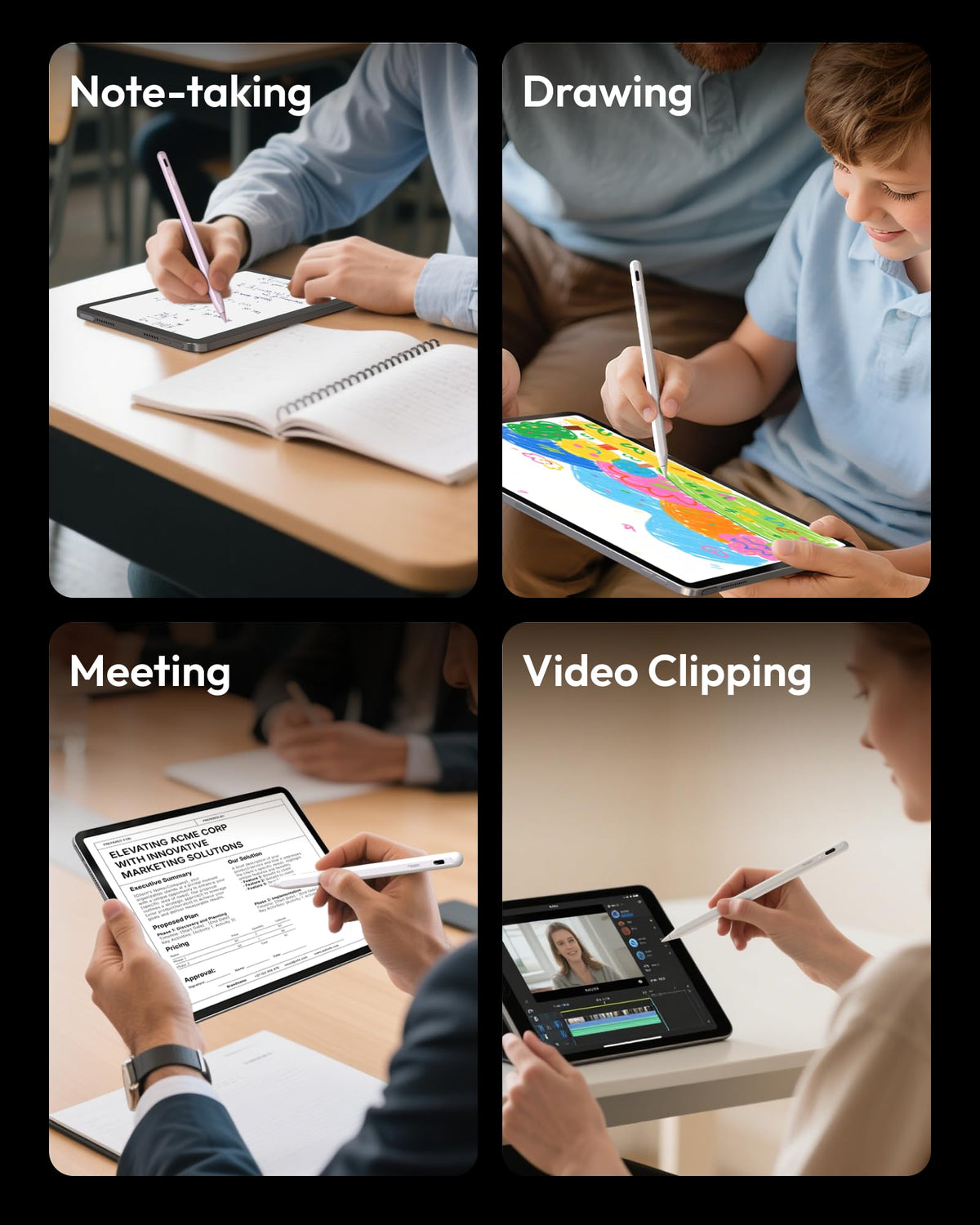 Metapen A8 iPad Pencil,Palm Rejection,4Min Fast Charging,Magnetic Attachment,Stylus Pen Compatible with iPad A16 6th-11th Gen, Air 3/4/5/M2/M3/M4, Pro 11"/12.9"/13", mini 5/6 🍁 All In One Marketplace Canada
