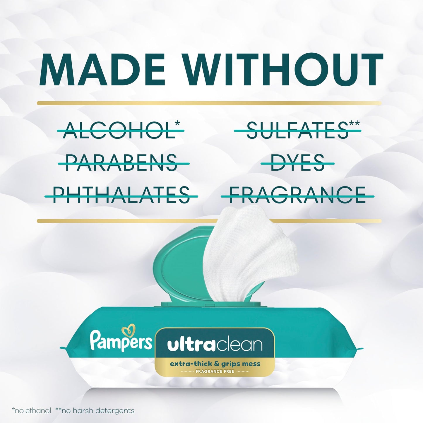 Pampers Free & Gentle 100% Plant-Based Fragrance Free Baby Wipes, 6 pack, 468 Count 🍁 All In One Marketplace Canada