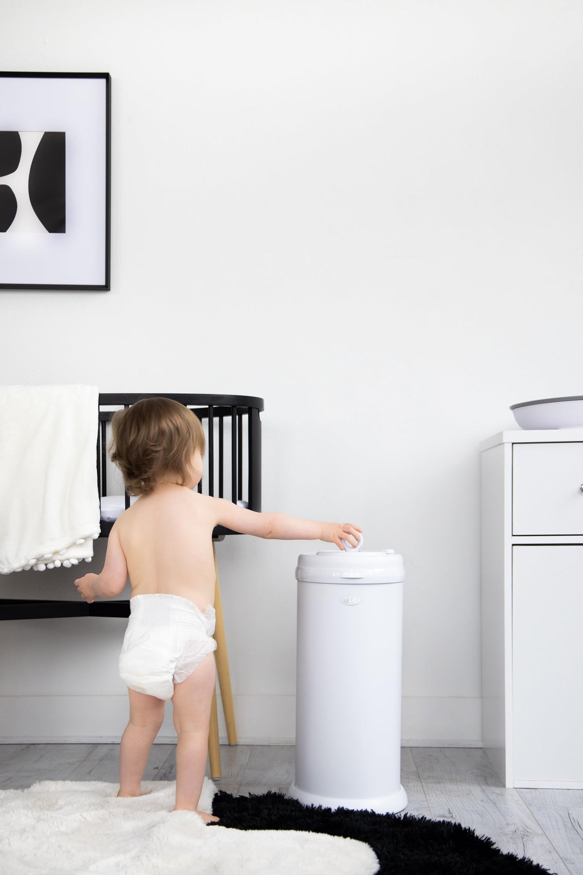 Ubbi Stainless Steel Diaper Pail, Odor Locking, No Special Bag Required, Award-Winning, Registry Must-Have, Matte White ๐ All In One Marketplace Canada