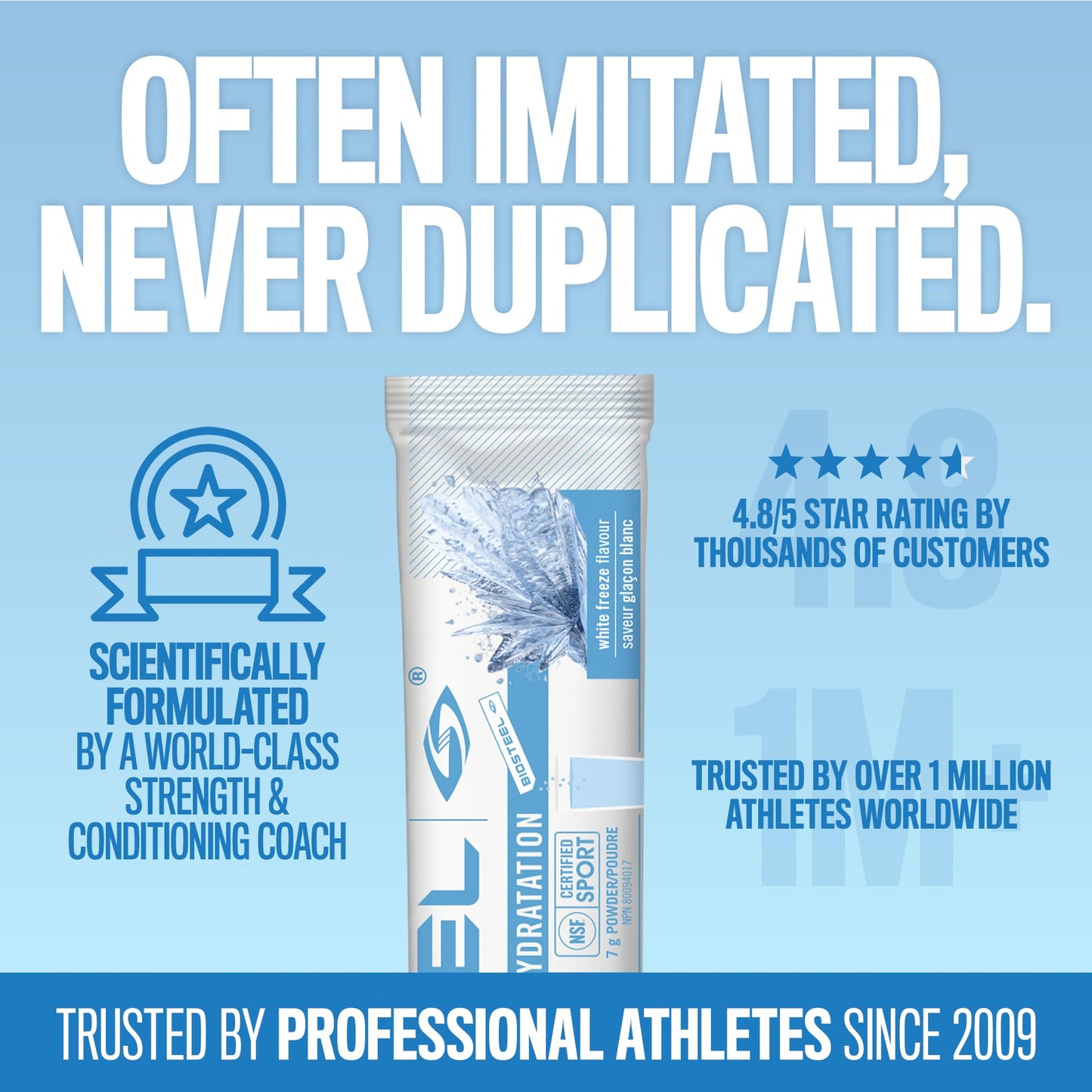 BioSteel Electrolyte Hydration Mix, White Freeze, 12 Sticks, Zero Sugar đ All In One Marketplace Canada