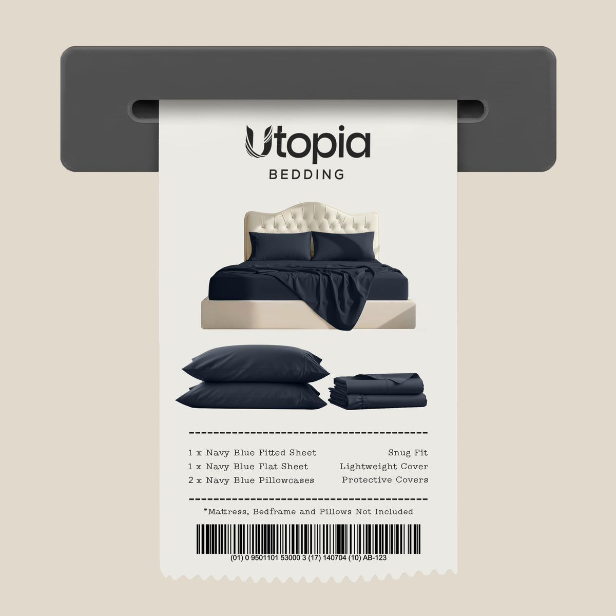Utopia Bedding Queen Bed Sheet Set - 4 Piece Bedding - Soft Brushed Microfiber Fabric - Shrinkage & Fade Resistant - Easy Care (Navy) ๐ All In One Marketplace Canada