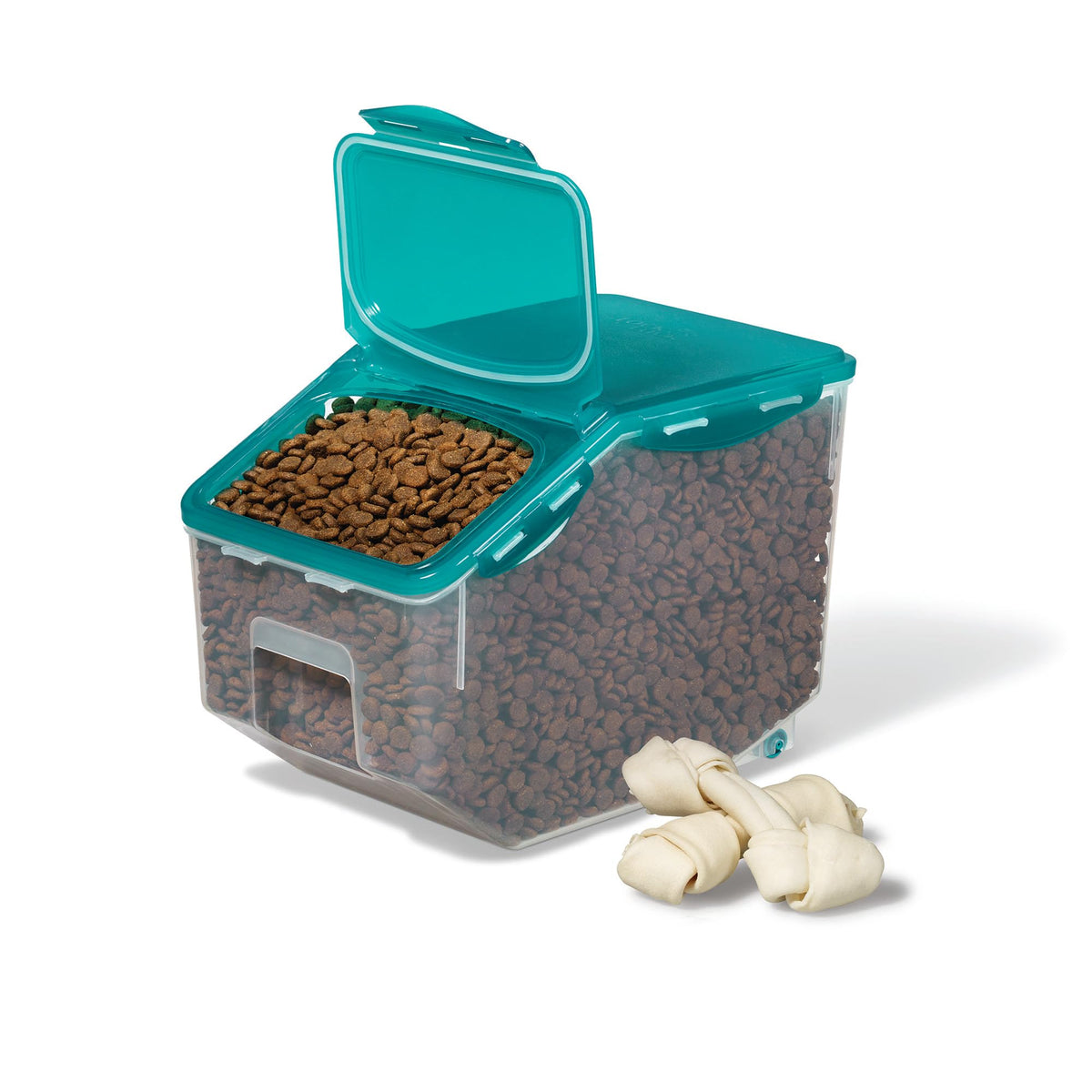 Starfrit LocknLock Plastic Pantry Container with Wheels - 406oz/12L - Airtight - 4-Sided Locking Flip-Top Lid ๐ All In One Marketplace Canada