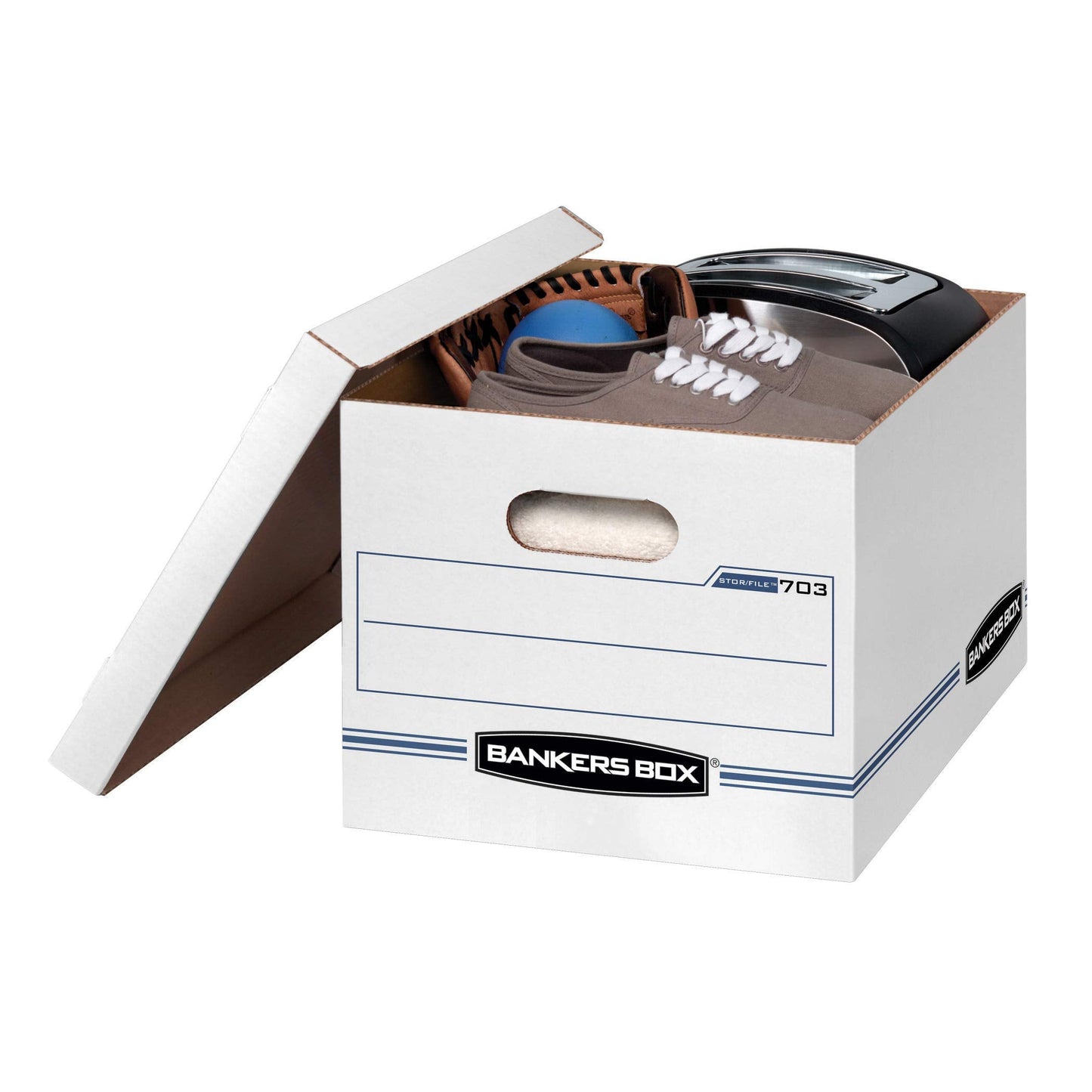 Bankers Box Stor/File Basic-Duty Storage Boxes, 6 Pack (70325),White/Blue ๐ All In One Marketplace Canada