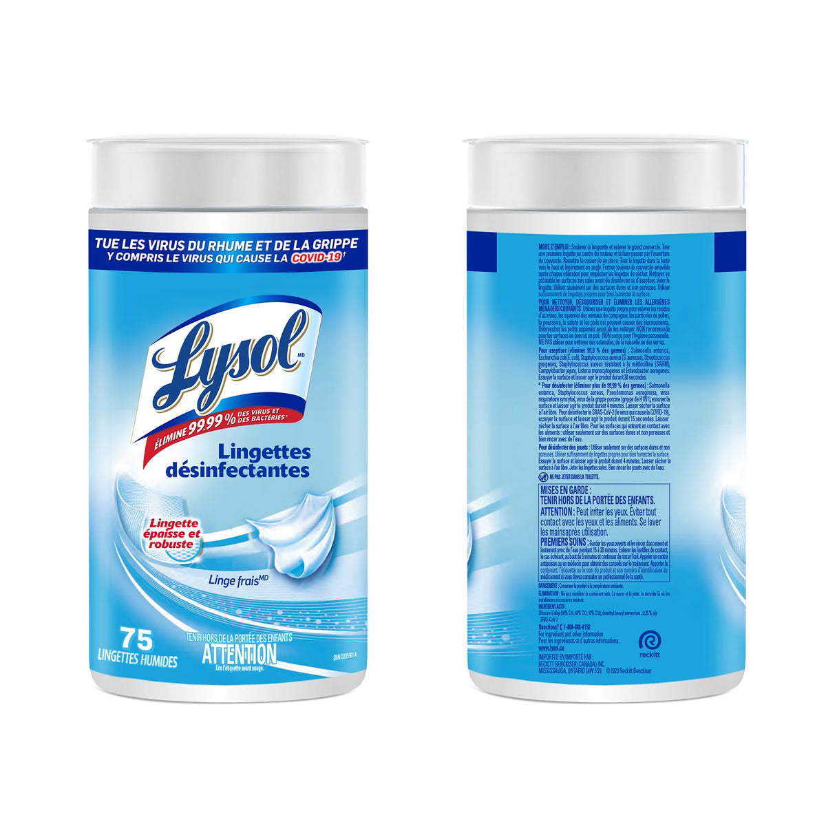 Lysol Disinfecting Wipes, Crisp Linen, Thick Strong Wipe, Kills 99.99% of Viruses & Bacteria, Bulk Pack of 6, 450 Count (6 x 75 count) ๐ All In One Marketplace Canada