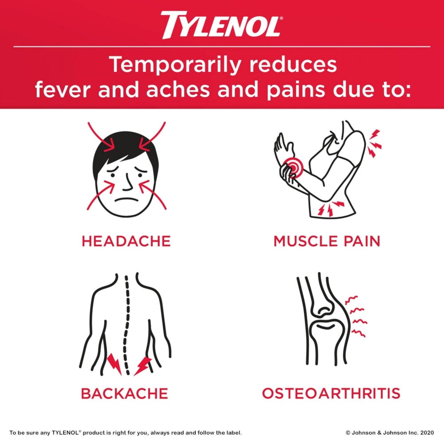 Tylenol Ultra Relief for Headache and Migraine Pain Relief, 500 mg Acetaminophen, 120 Tablets ๐ All In One Marketplace Canada